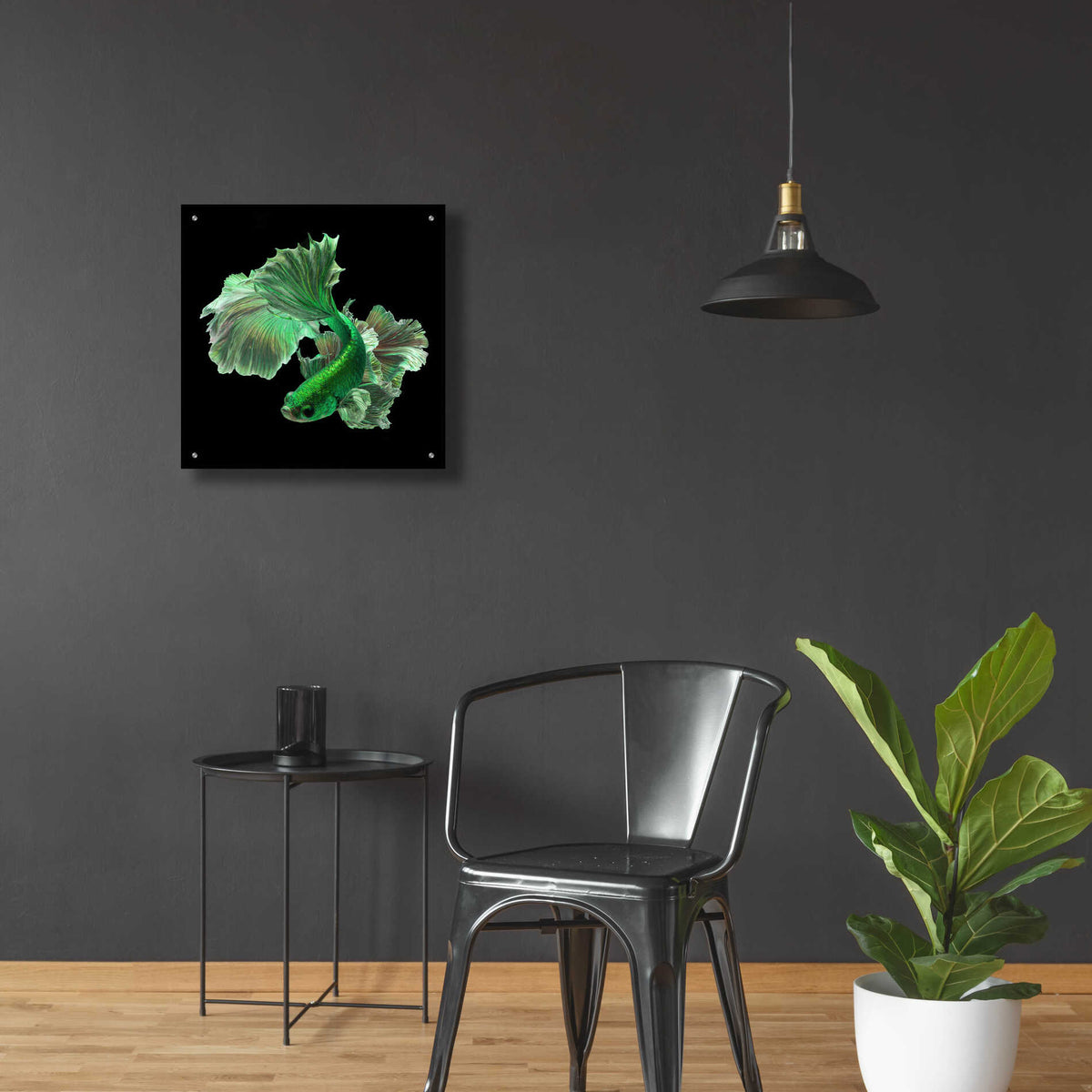 Epic Art 'Emerald Fighter' by Epic Portfolio, Acrylic Glass Wall Art,24x24