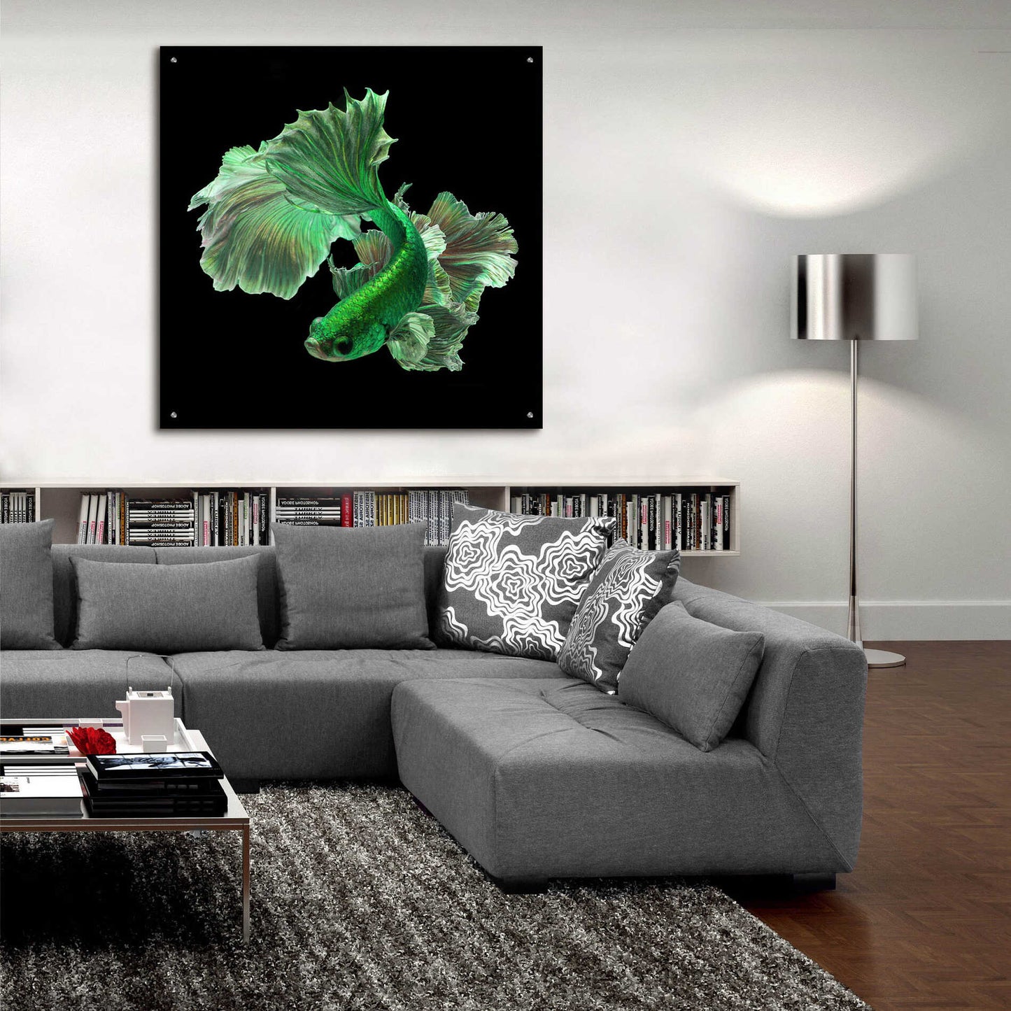 Epic Art 'Emerald Fighter' by Epic Portfolio, Acrylic Glass Wall Art,36x36