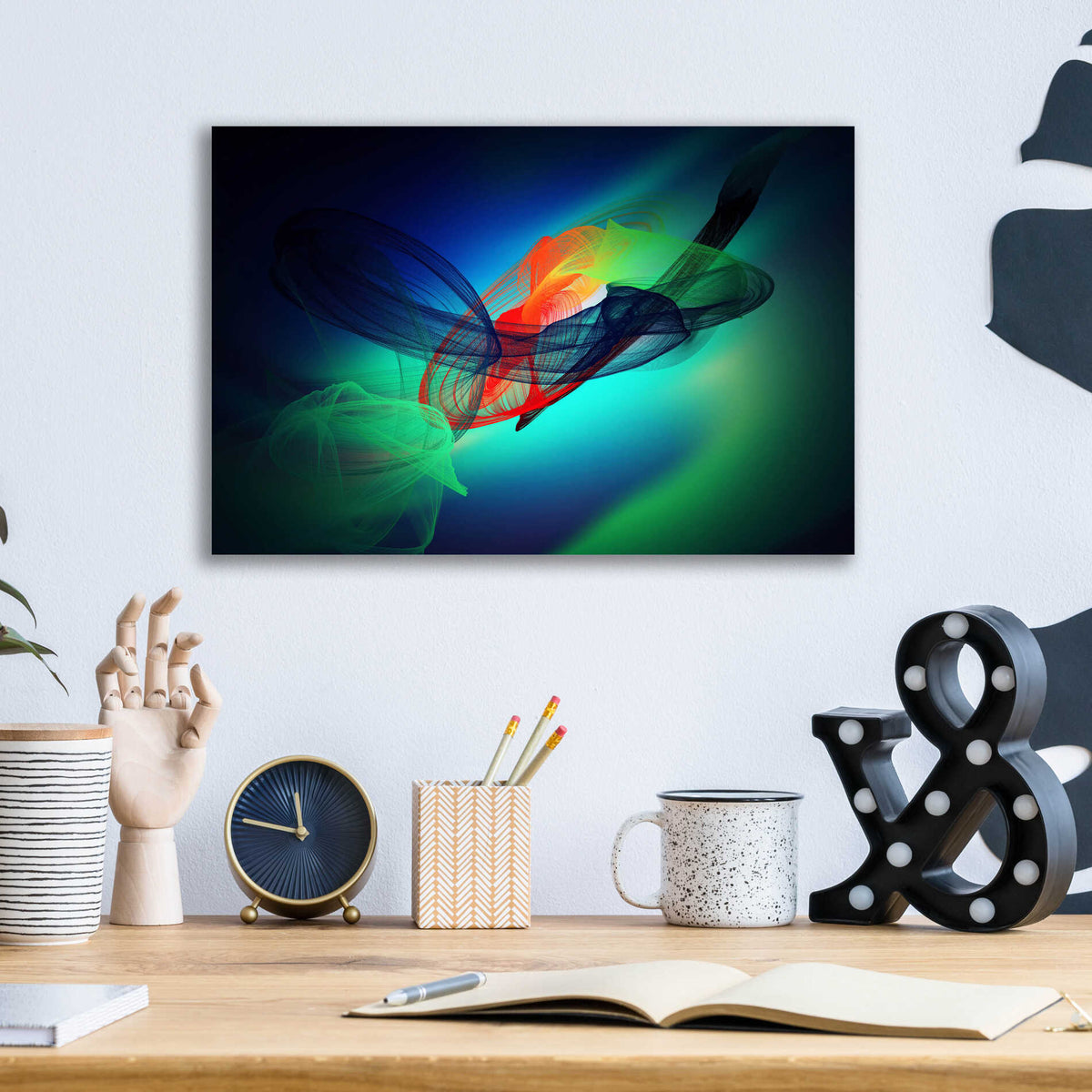 Epic Art 'Color In The Lines 13' by Irena Orlov, Acrylic Glass Wall Art,16x12