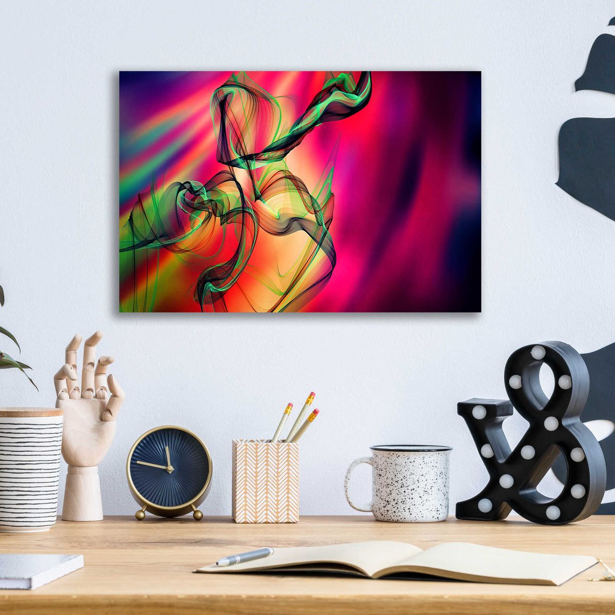 Epic Art 'Color In The Lines 15' by Irena Orlov, Acrylic Glass Wall Art,16x12