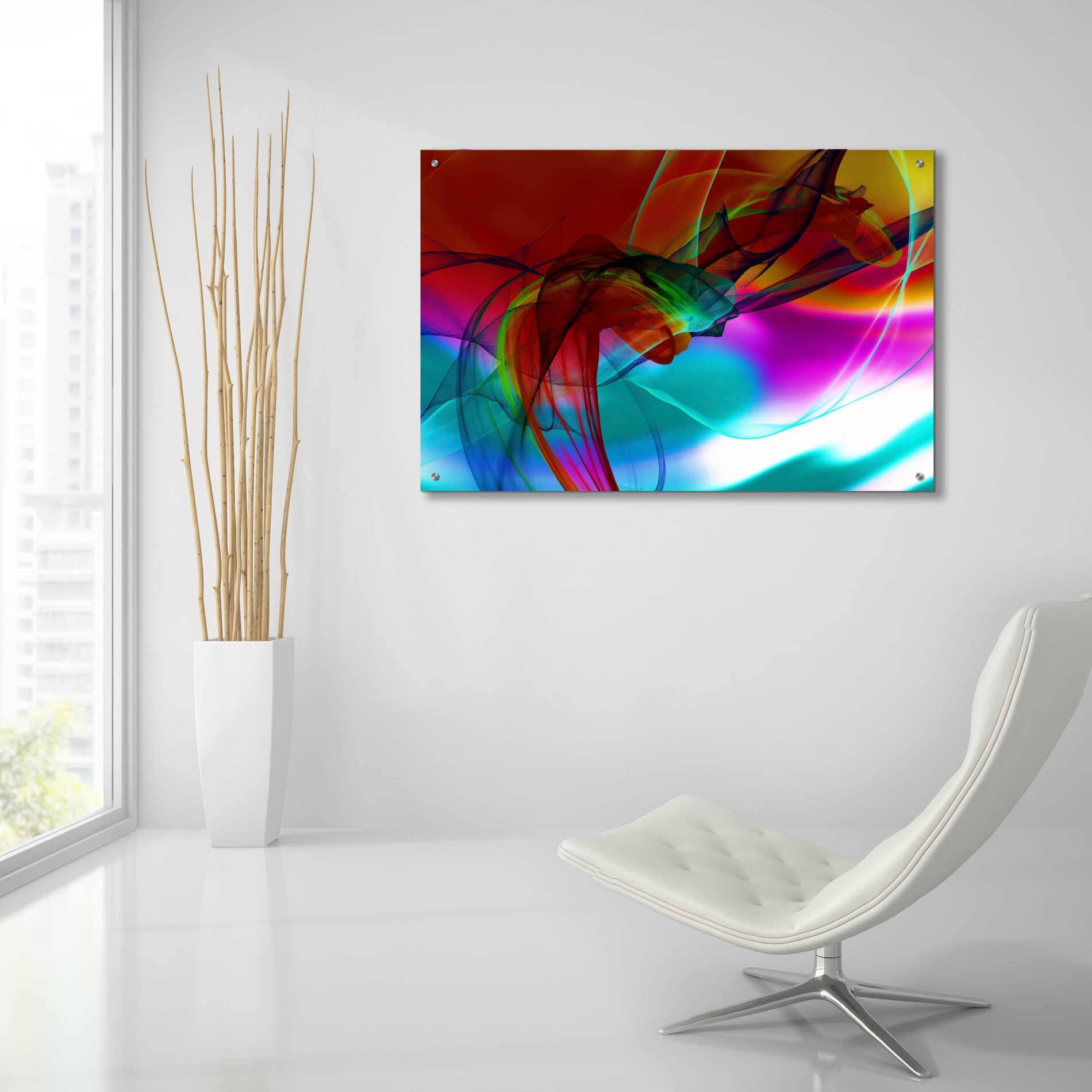 Epic Art 'Color In The Lines 16' by Irena Orlov, Acrylic Glass Wall Art,36x24