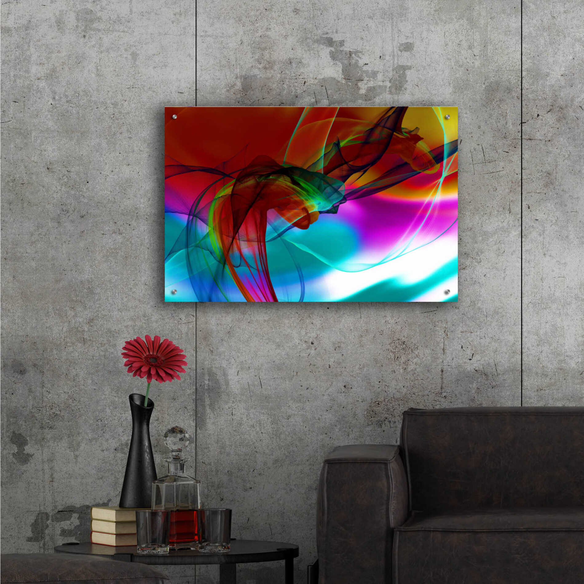 Epic Art 'Color In The Lines 16' by Irena Orlov, Acrylic Glass Wall Art,36x24