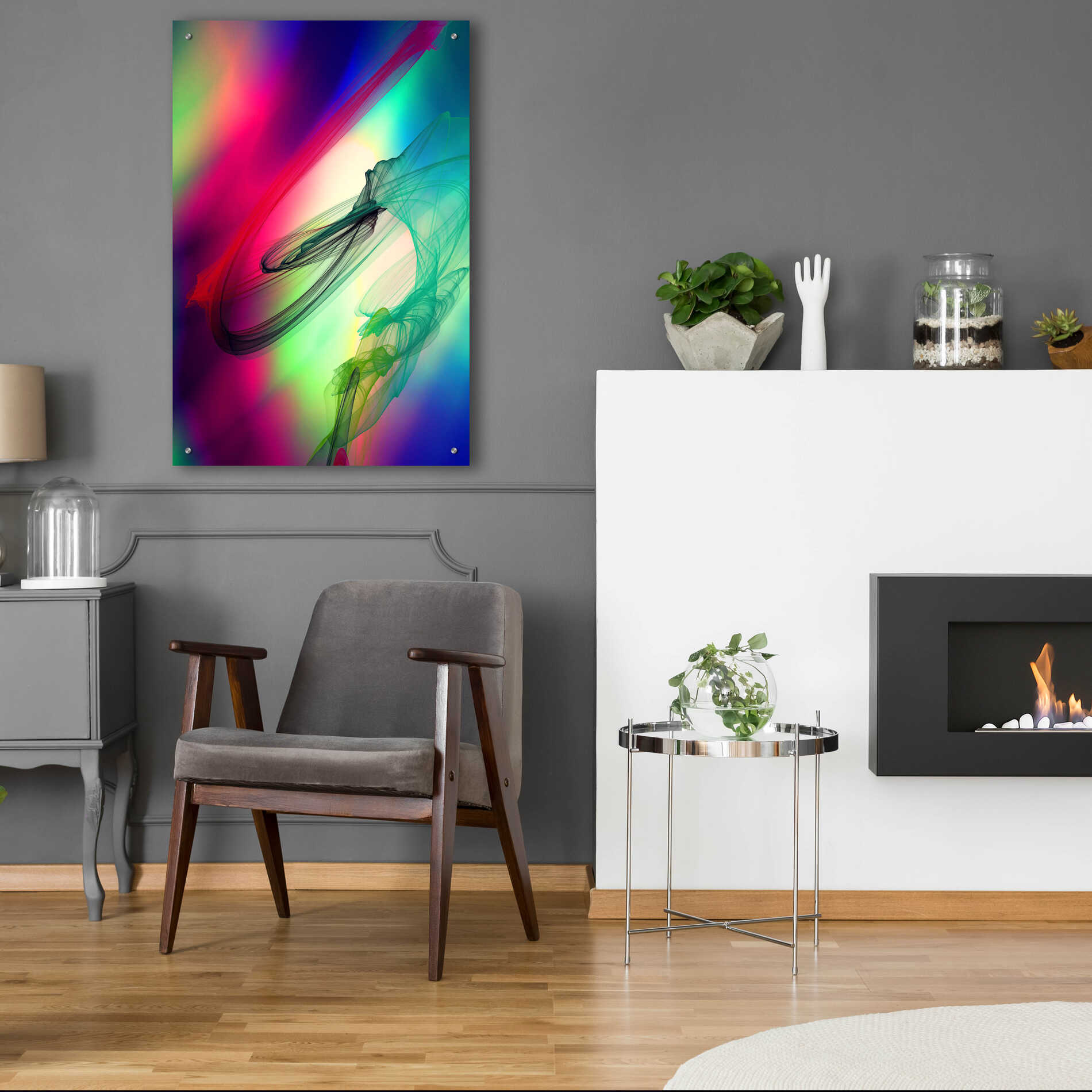 Epic Art 'Color In The Lines 17' by Irena Orlov, Acrylic Glass Wall Art,24x36