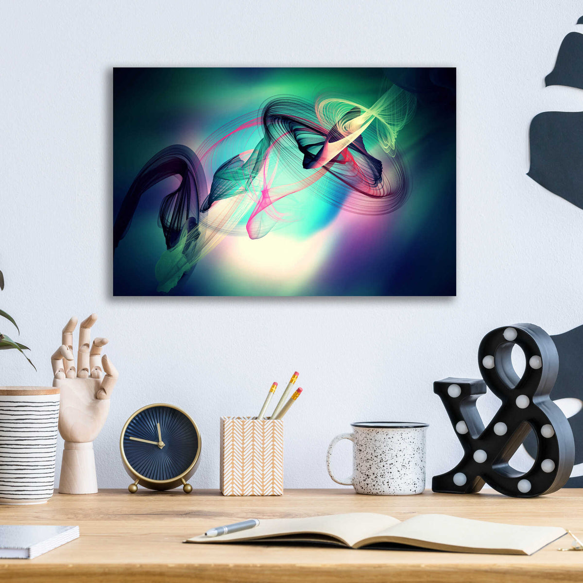 Epic Art 'Color In The Lines 18' by Irena Orlov, Acrylic Glass Wall Art,16x12