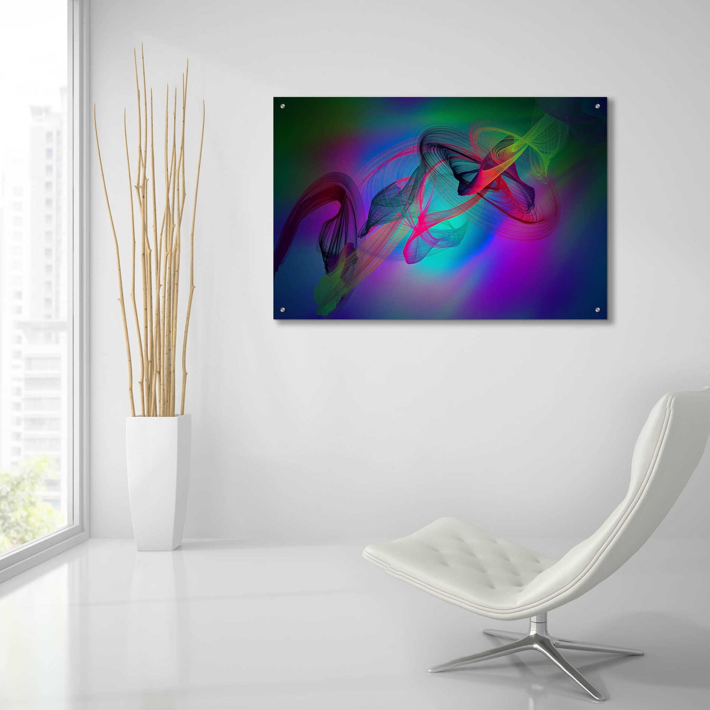 Epic Art 'Color In The Lines 19' by Irena Orlov, Acrylic Glass Wall Art,36x24