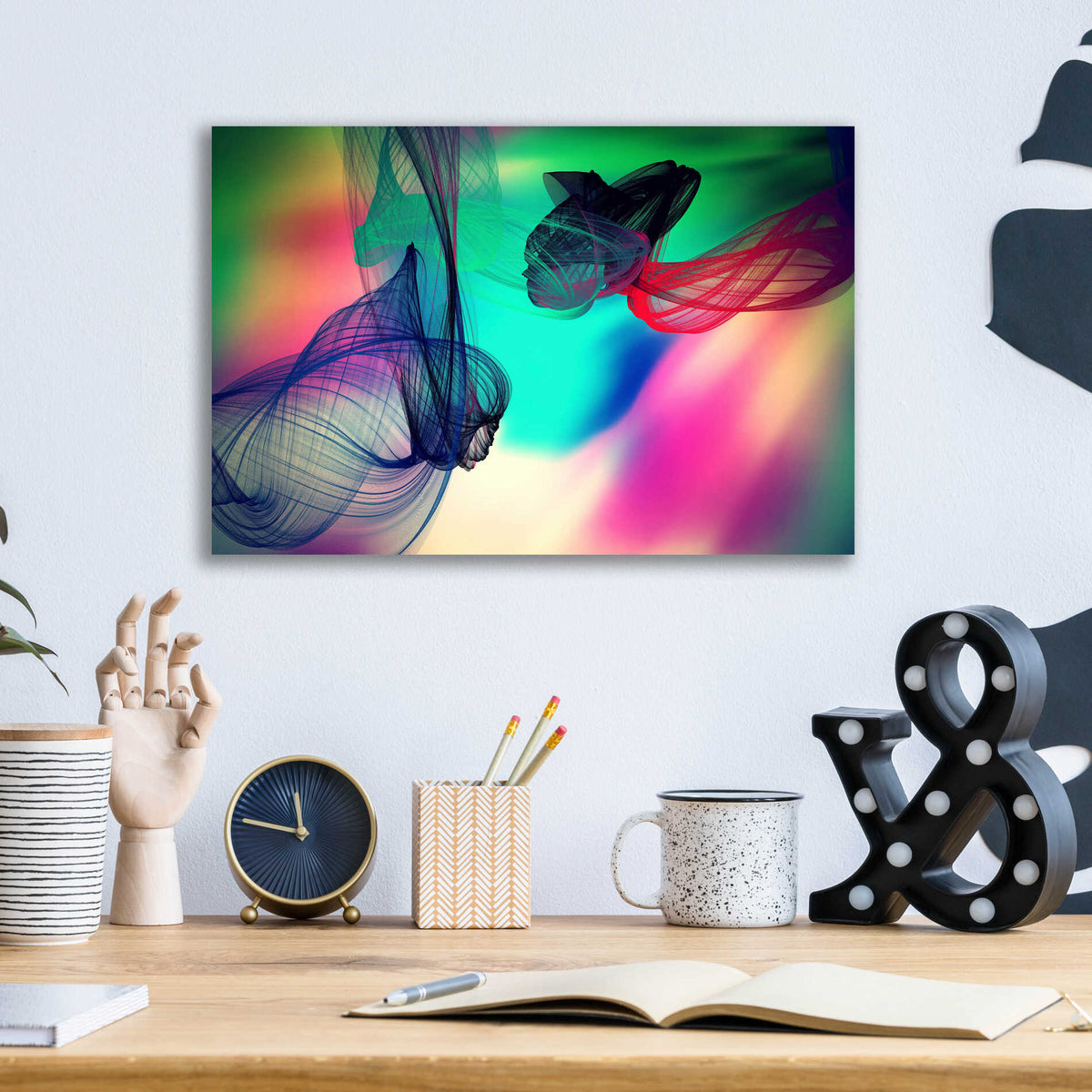 Epic Art 'Color In The Lines 21' by Irena Orlov, Acrylic Glass Wall Art,16x12