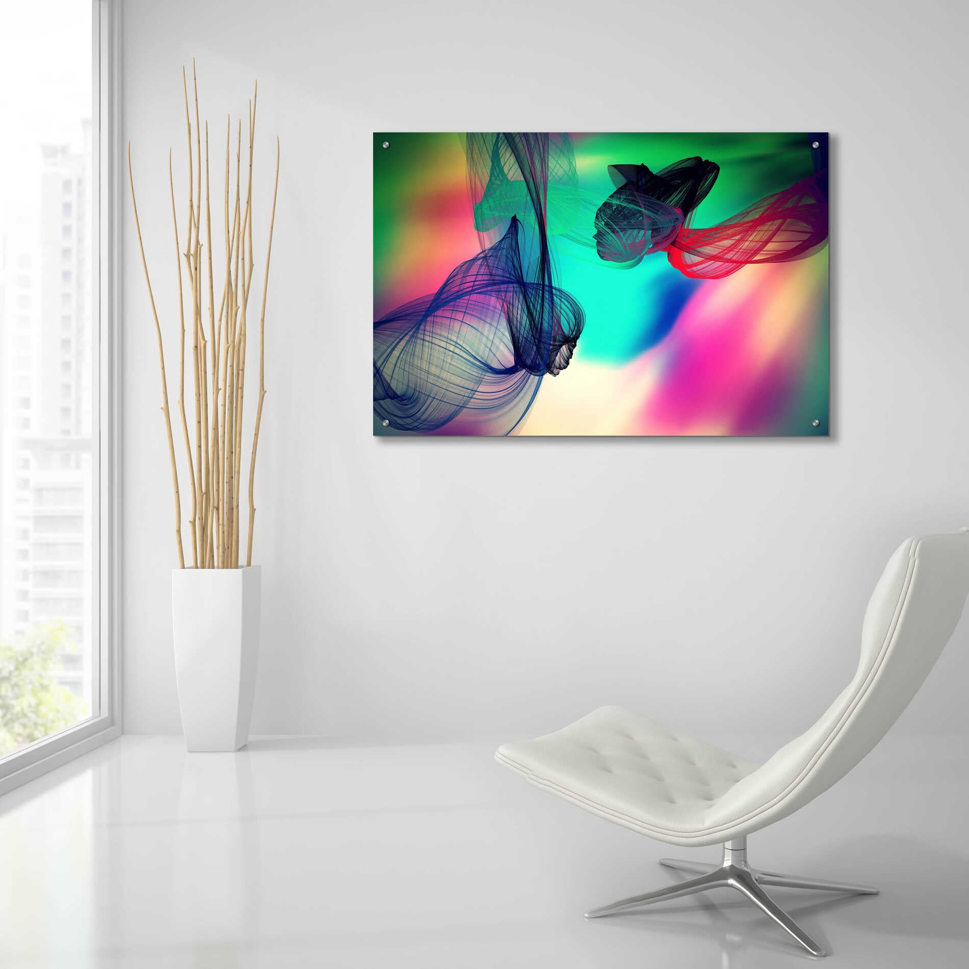 Epic Art 'Color In The Lines 21' by Irena Orlov, Acrylic Glass Wall Art,36x24