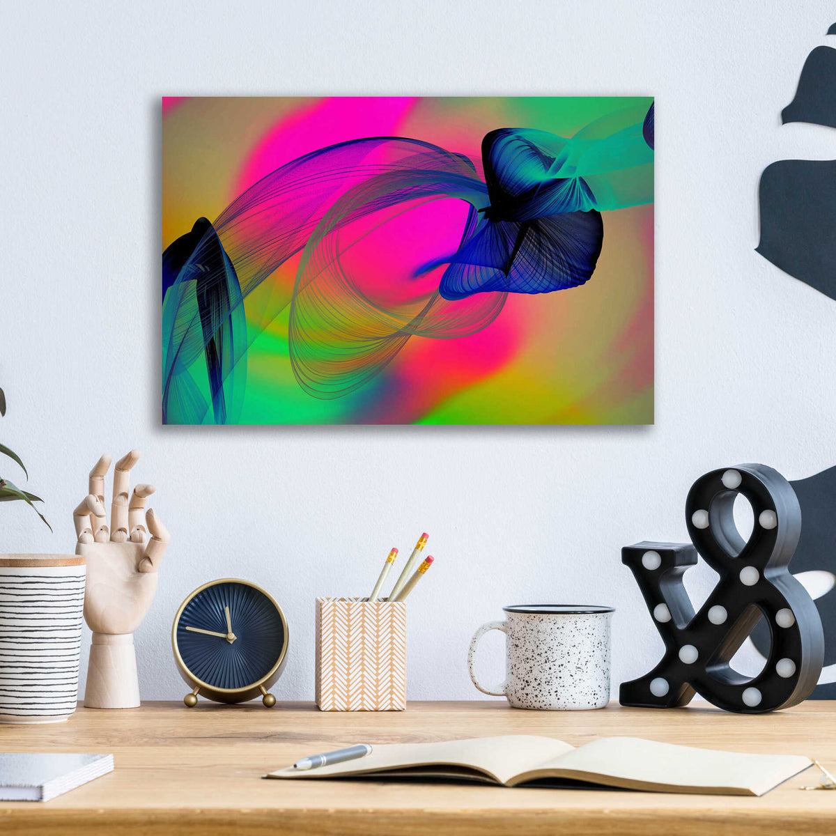 Epic Art 'Color In The Lines 22' by Irena Orlov, Acrylic Glass Wall Art,16x12