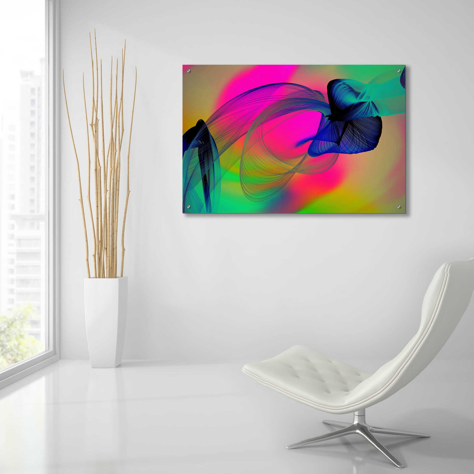 Epic Art 'Color In The Lines 22' by Irena Orlov, Acrylic Glass Wall Art,36x24