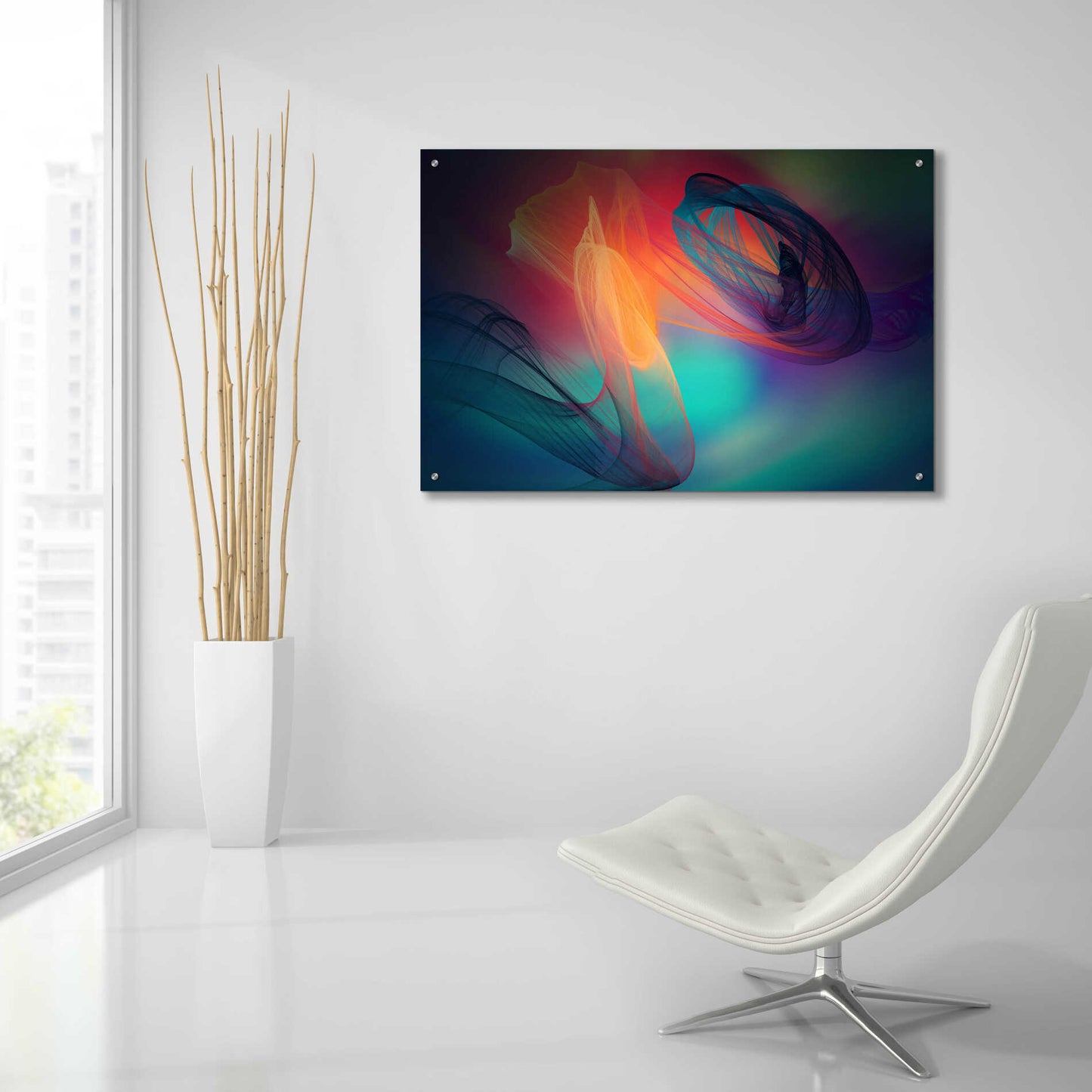 Epic Art 'Color In The Lines 26' by Irena Orlov, Acrylic Glass Wall Art,36x24