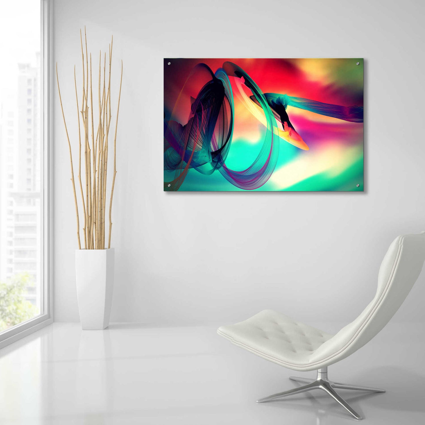 Epic Art 'Color In The Lines 27' by Irena Orlov, Acrylic Glass Wall Art,36x24