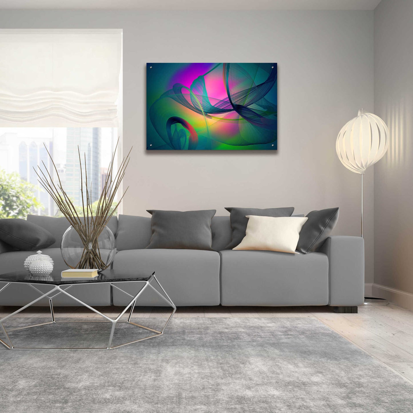 Epic Art 'Color In The Lines 29' by Irena Orlov, Acrylic Glass Wall Art,36x24