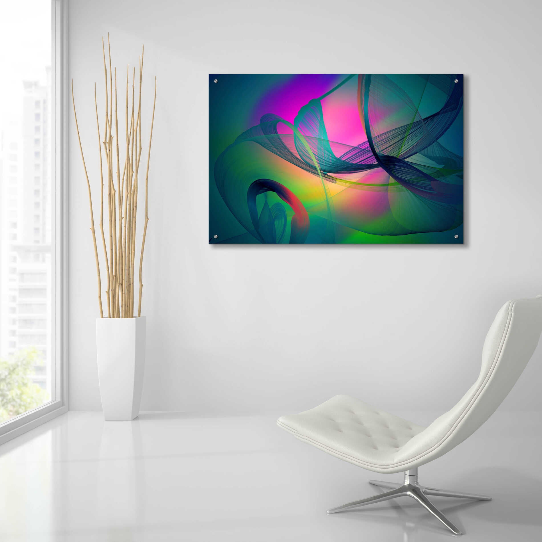 Epic Art 'Color In The Lines 29' by Irena Orlov, Acrylic Glass Wall Art,36x24