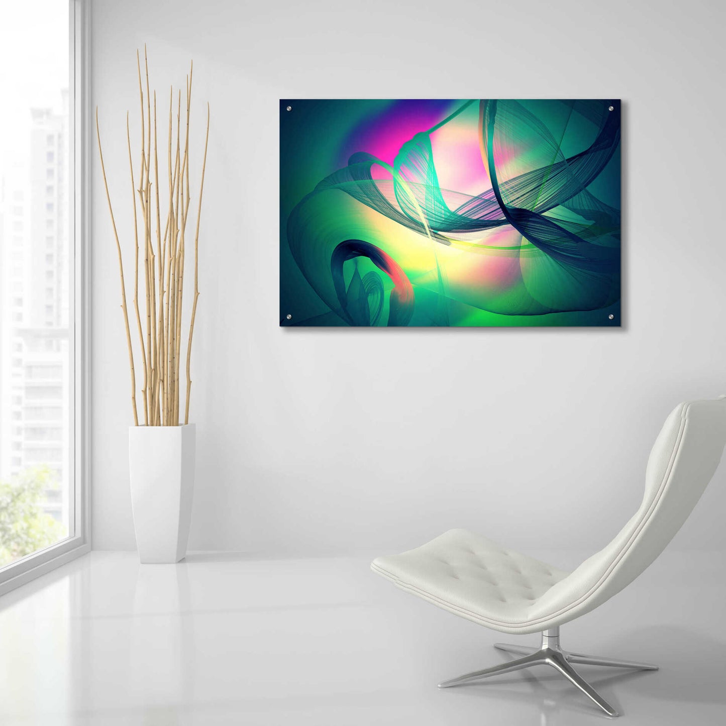 Epic Art 'Color In The Lines 30' by Irena Orlov, Acrylic Glass Wall Art,36x24