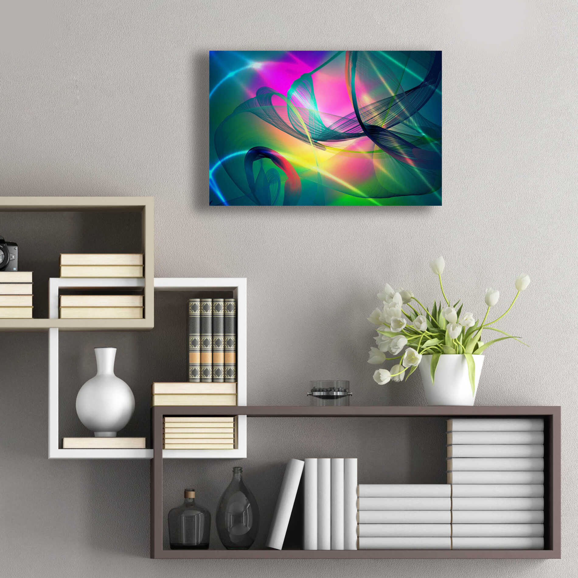 Epic Art 'Color In The Lines 32' by Irena Orlov, Acrylic Glass Wall Art,24x16