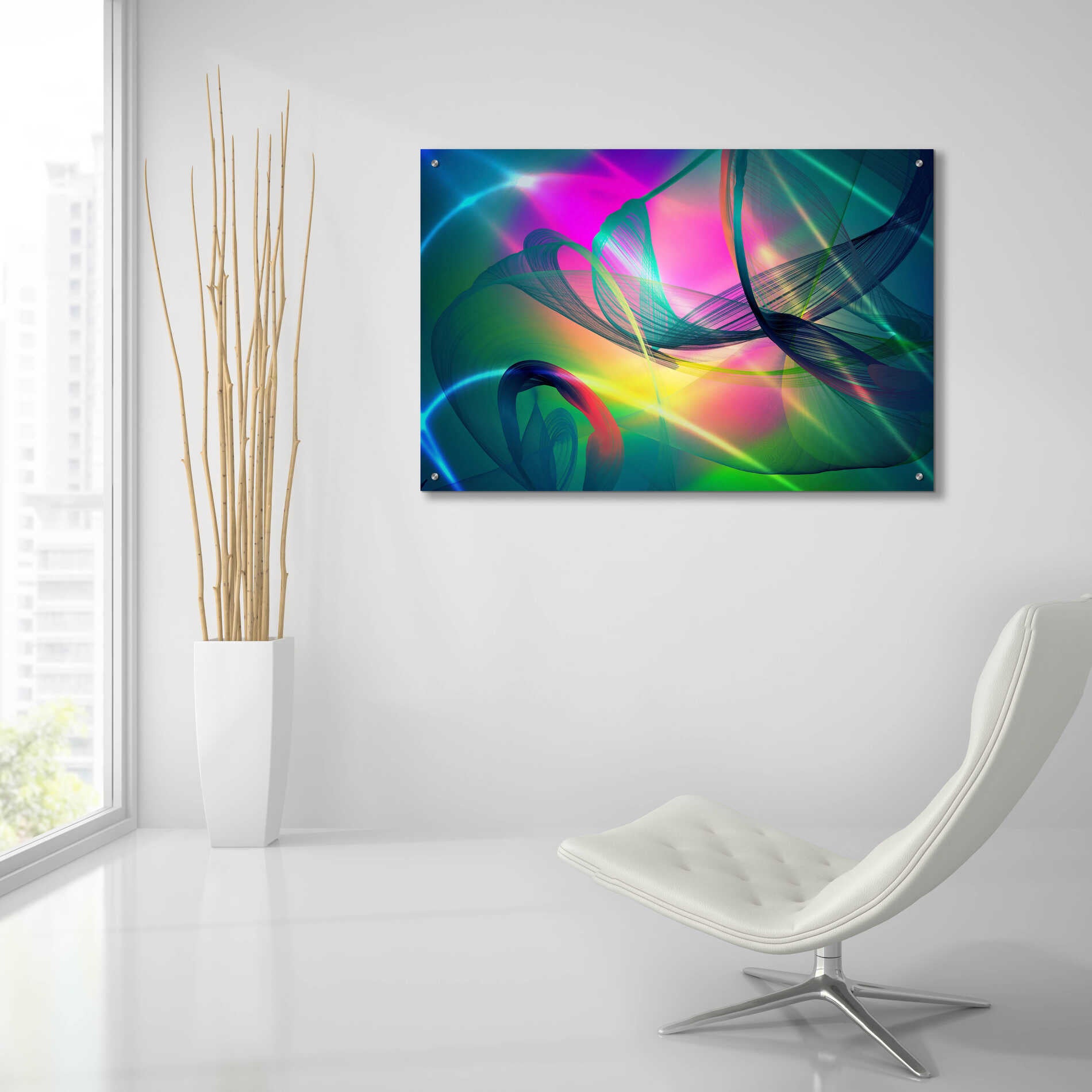 Epic Art 'Color In The Lines 32' by Irena Orlov, Acrylic Glass Wall Art,36x24