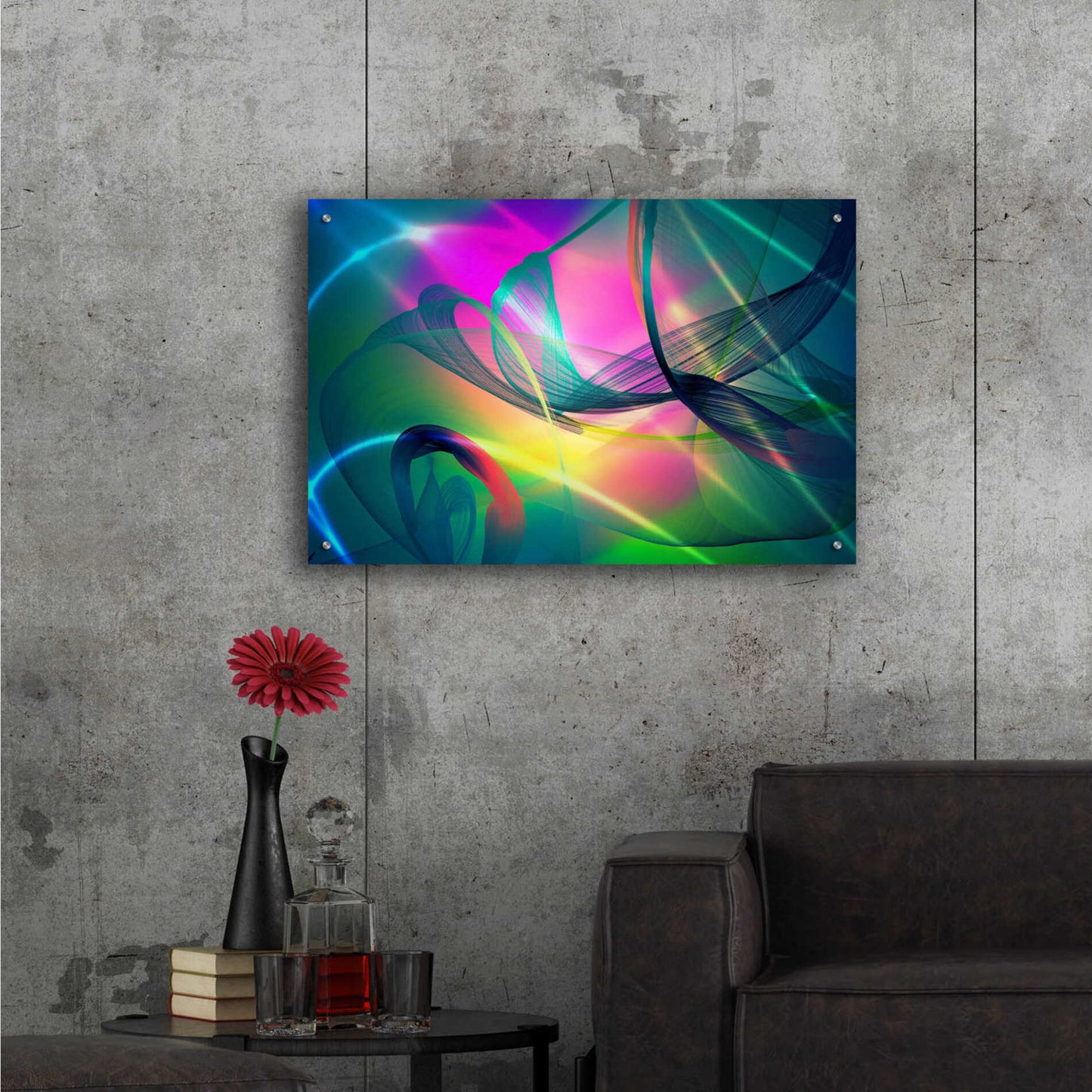 Epic Art 'Color In The Lines 32' by Irena Orlov, Acrylic Glass Wall Art,36x24