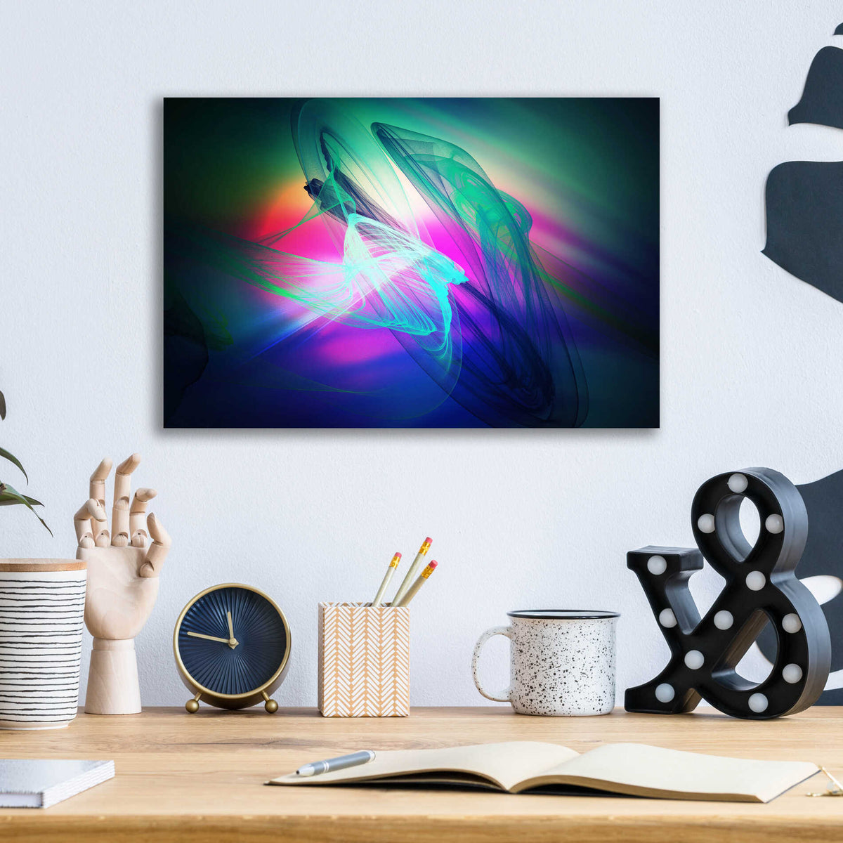 Epic Art 'Color In The Lines 34' by Irena Orlov, Acrylic Glass Wall Art,16x12