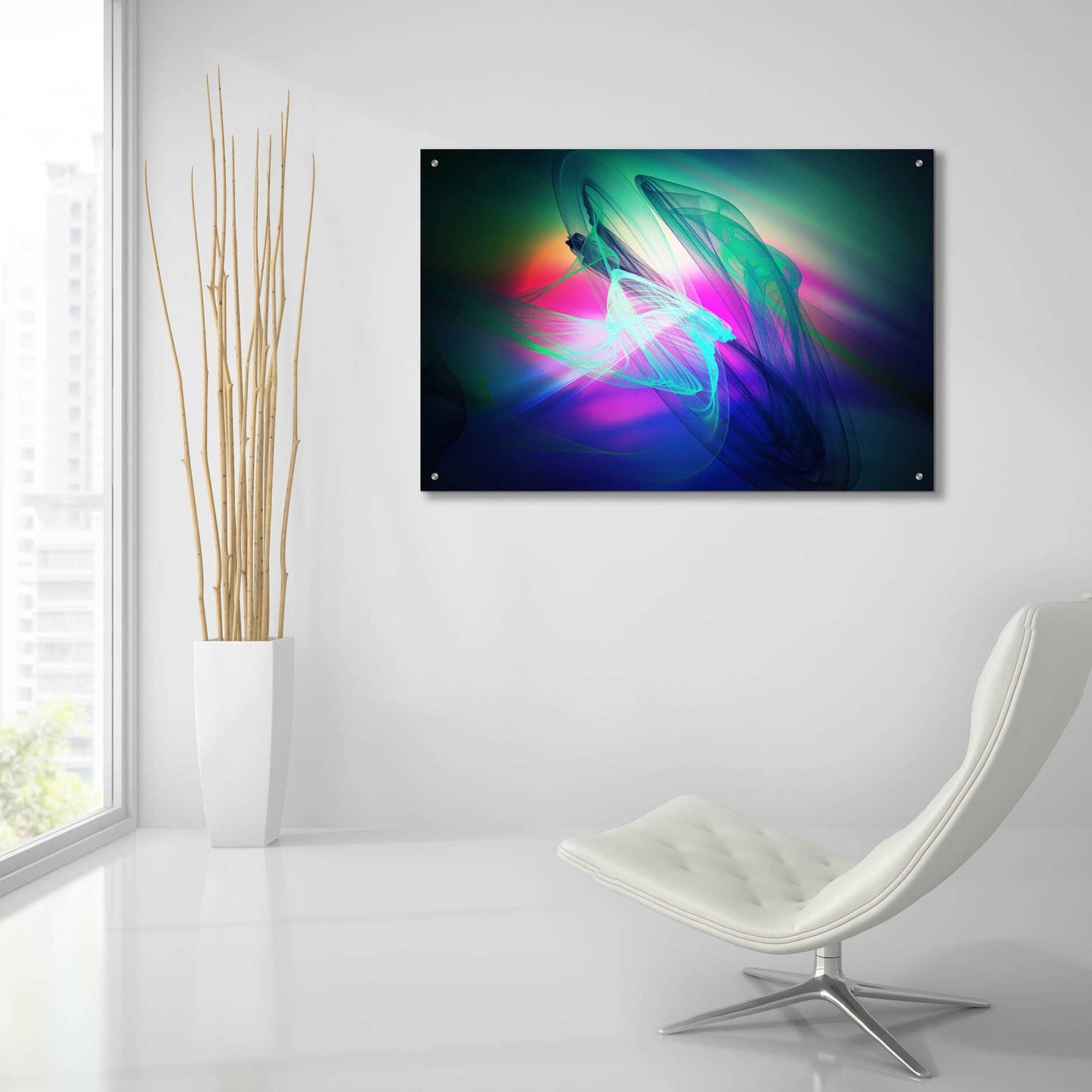 Epic Art 'Color In The Lines 34' by Irena Orlov, Acrylic Glass Wall Art,36x24