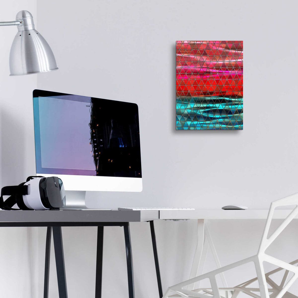 Epic Art 'Colorful Geometric Shapes' by Irena Orlov, Acrylic Glass Wall Art,12x16