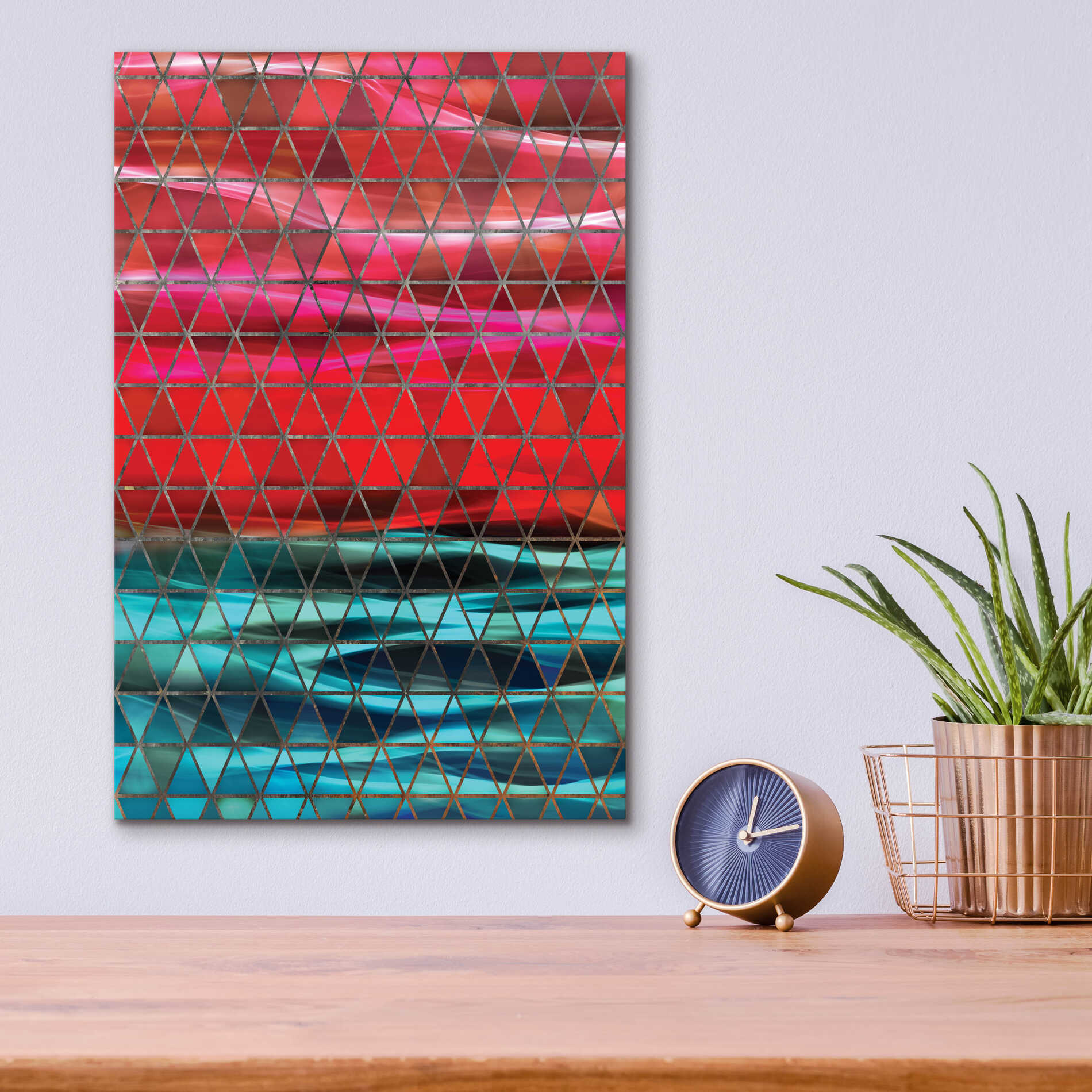 Epic Art 'Colorful Geometric Shapes' by Irena Orlov, Acrylic Glass Wall Art,12x16