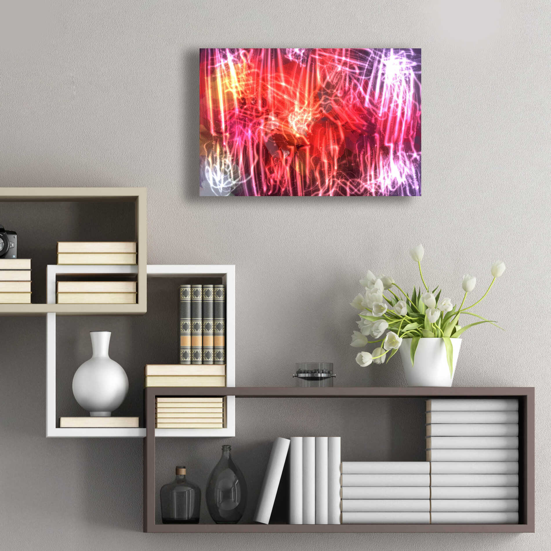 Epic Art 'Glow Lines 2' by Irena Orlov, Acrylic Glass Wall Art,24x16