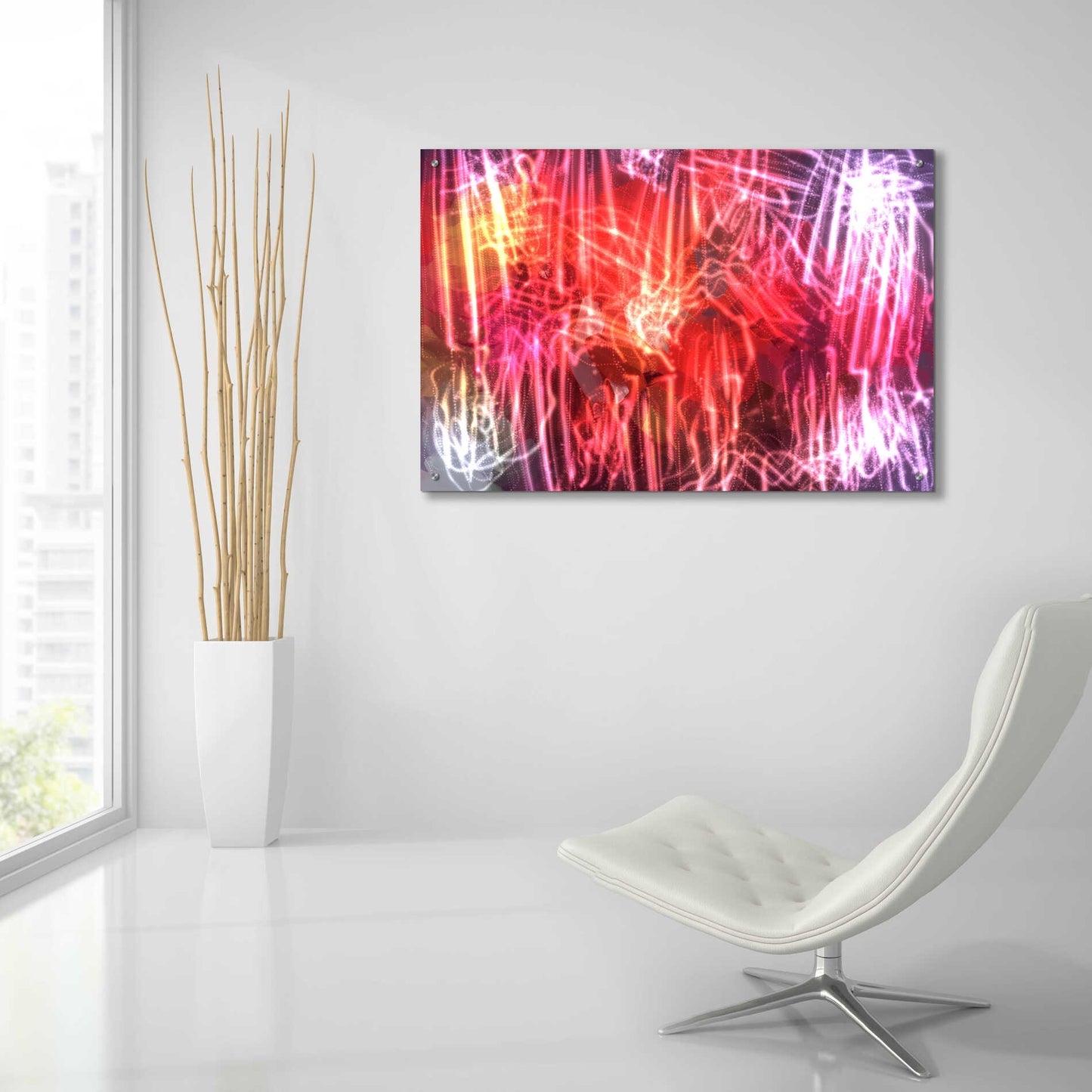 Epic Art 'Glow Lines 2' by Irena Orlov, Acrylic Glass Wall Art,36x24