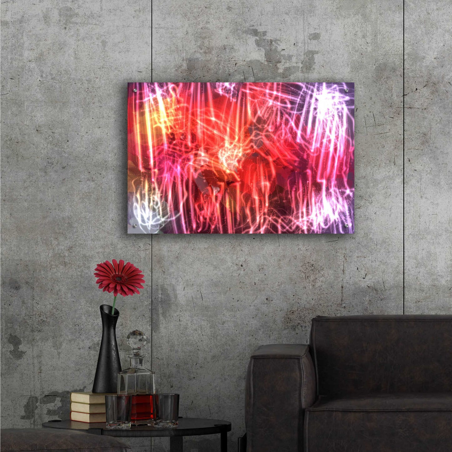 Epic Art 'Glow Lines 2' by Irena Orlov, Acrylic Glass Wall Art,36x24