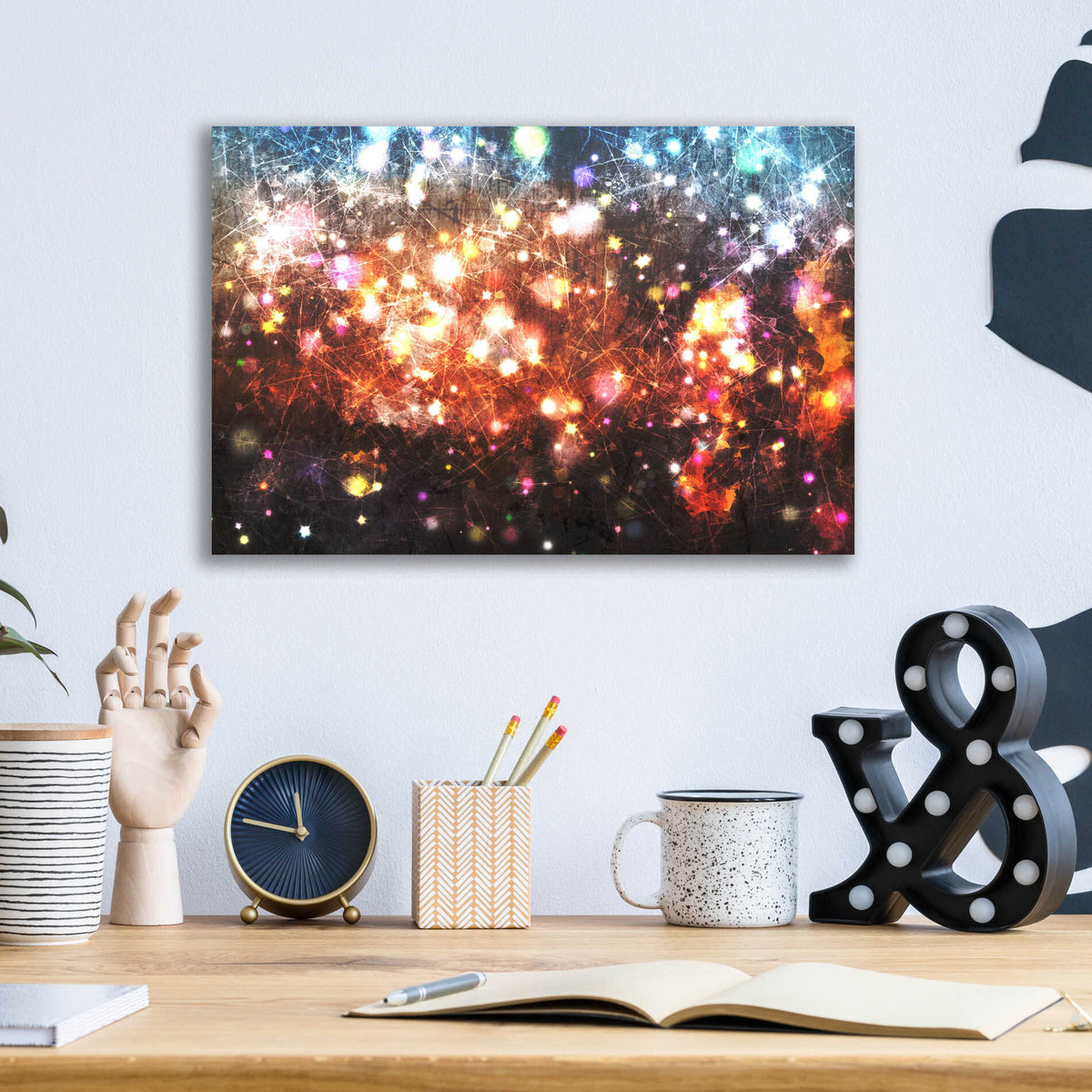 Epic Art 'Glow Lines 3' by Irena Orlov, Acrylic Glass Wall Art,16x12