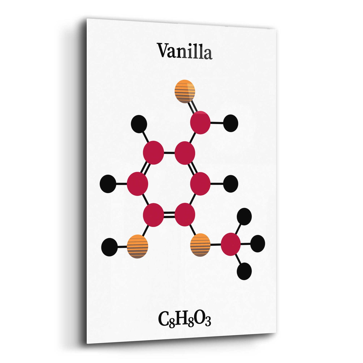 Epic Art 'Vanilla Molecule' by Epic Portfolio, Acrylic Glass Wall Art,12x16