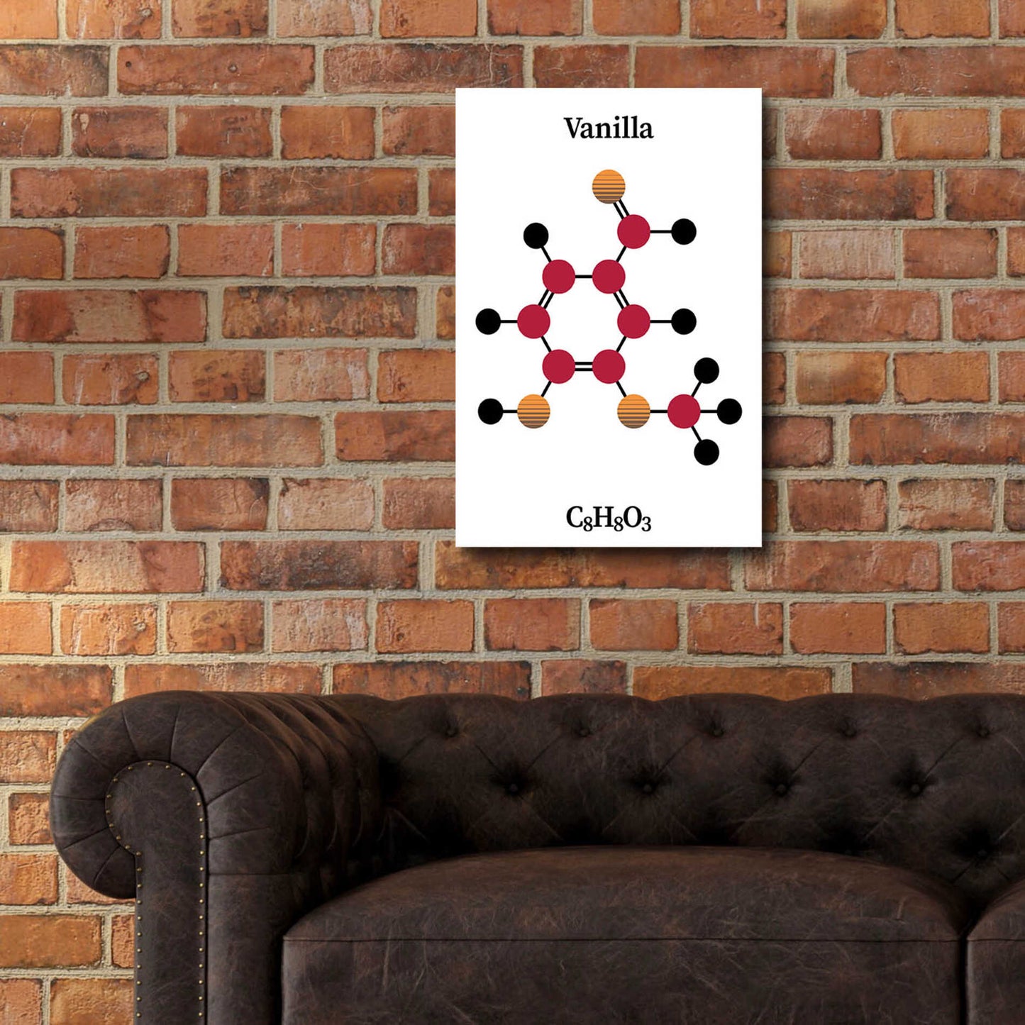 Epic Art 'Vanilla Molecule' by Epic Portfolio, Acrylic Glass Wall Art,16x24
