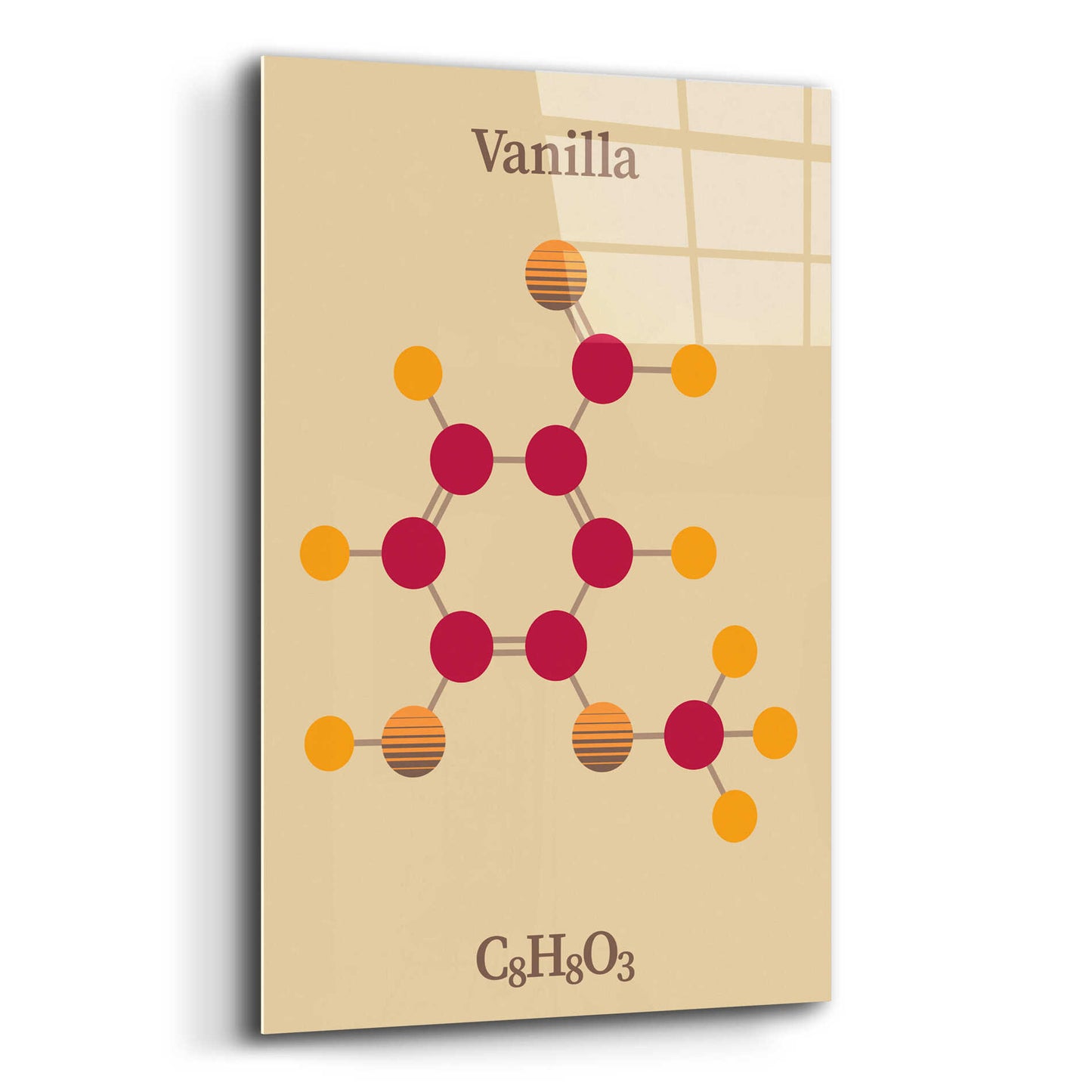 Epic Art 'Vanilla Molecule 2' by Epic Portfolio, Acrylic Glass Wall Art,12x16