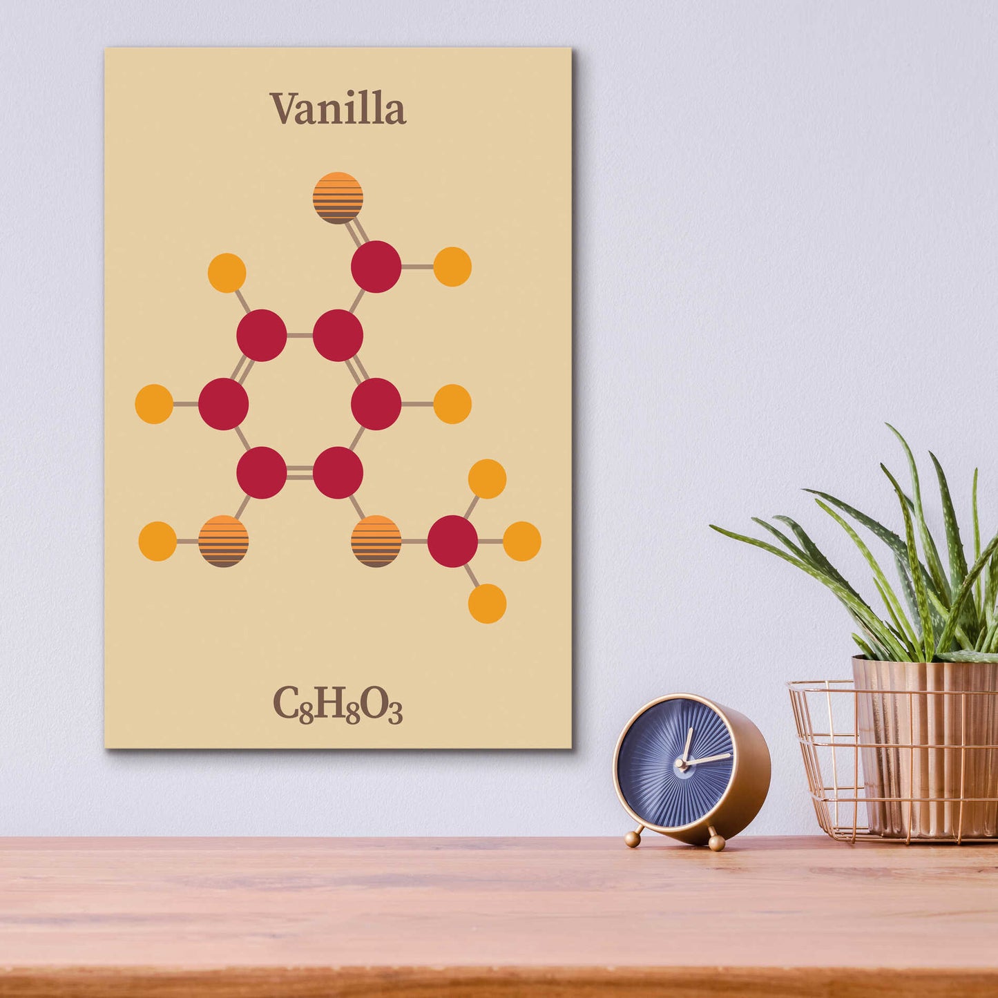 Epic Art 'Vanilla Molecule 2' by Epic Portfolio, Acrylic Glass Wall Art,12x16