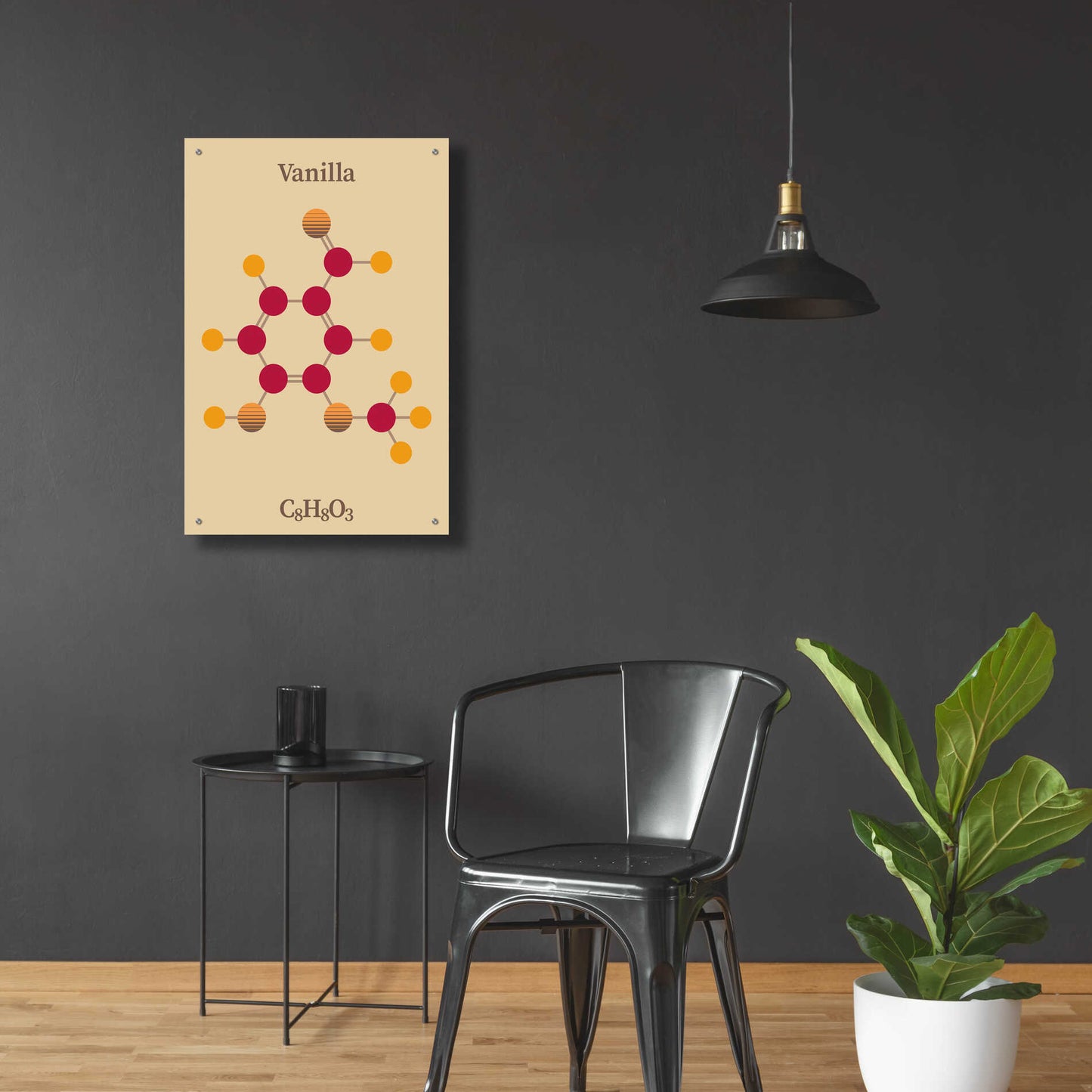 Epic Art 'Vanilla Molecule 2' by Epic Portfolio, Acrylic Glass Wall Art,24x36