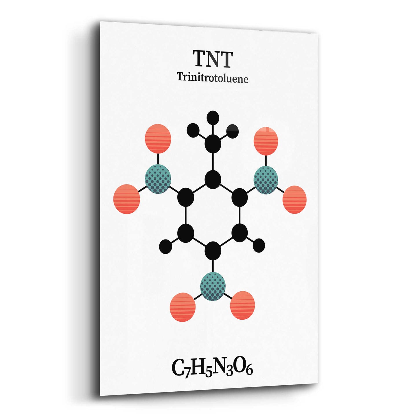 Epic Art 'TNT Molecule' by Epic Portfolio, Acrylic Glass Wall Art,12x16
