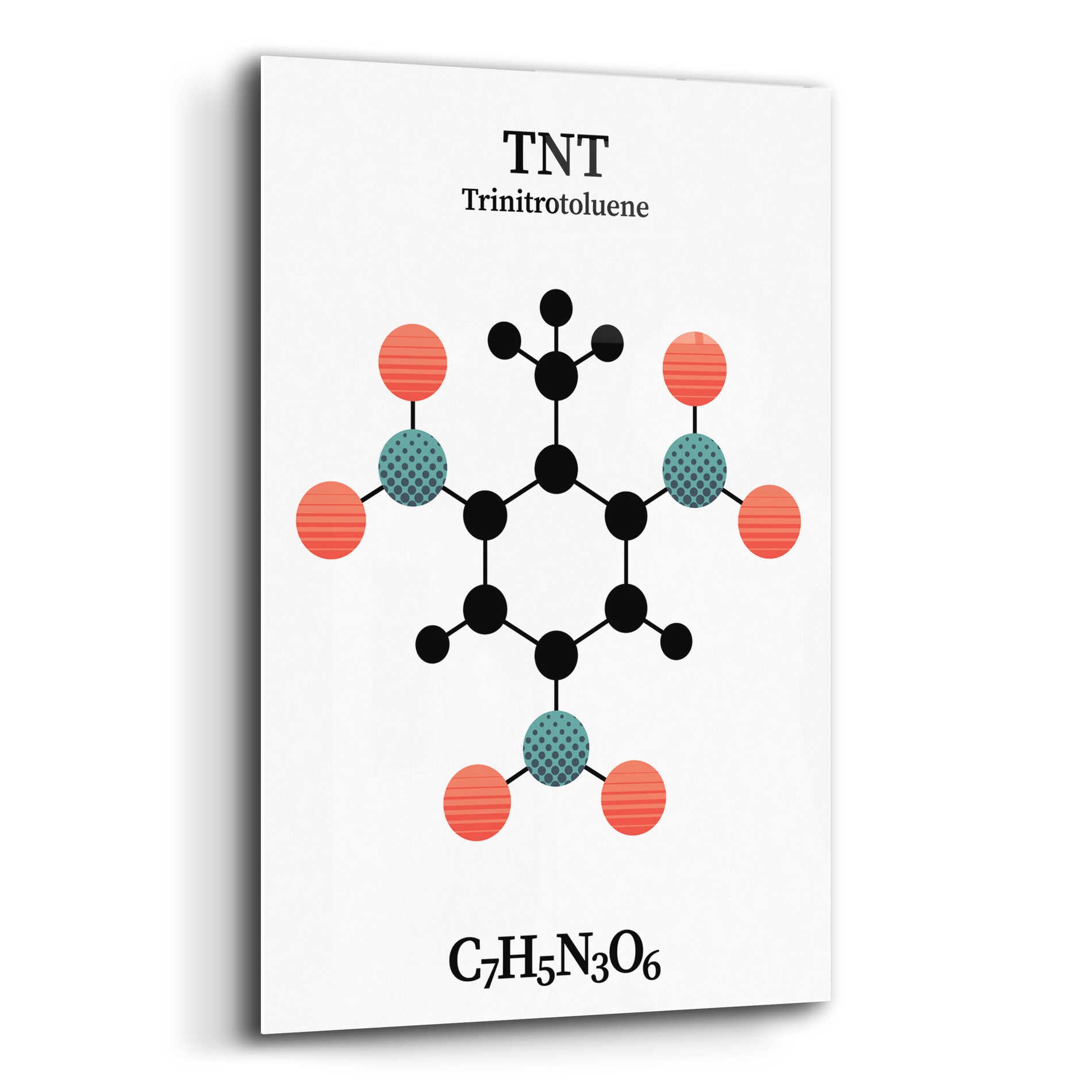 Epic Art 'TNT Molecule' by Epic Portfolio, Acrylic Glass Wall Art,16x24