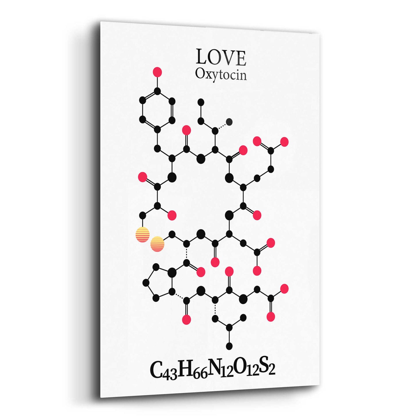 Epic Art 'Oxytocin Molecule' by Epic Portfolio, Acrylic Glass Wall Art,16x24