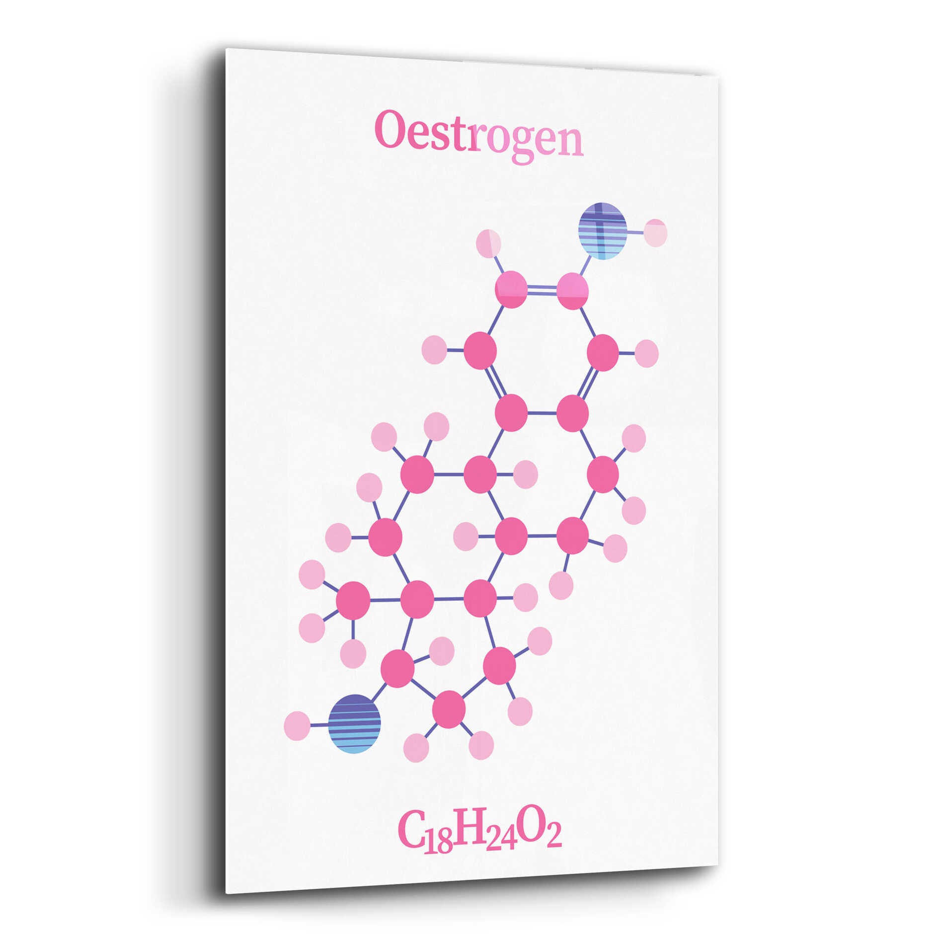 Epic Art 'Oestrogen Molecule' by Epic Portfolio, Acrylic Glass Wall Art,16x24