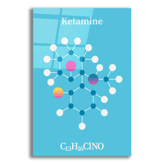 Epic Art 'Ketamine Molecule 2' by Epic Portfolio, Acrylic Glass Wall Art