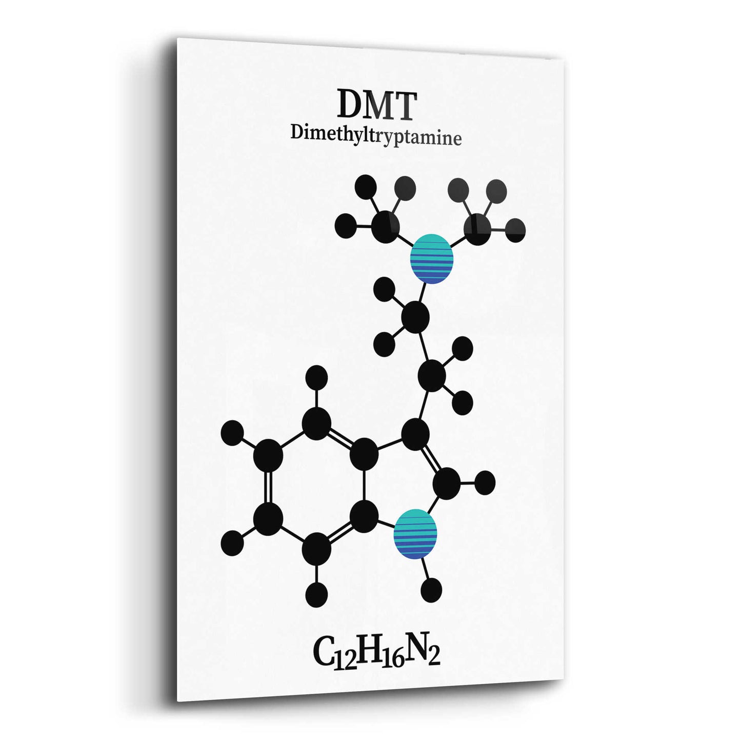 Epic Art 'DMT Molecule 2' by Epic Portfolio, Acrylic Glass Wall Art,12x16