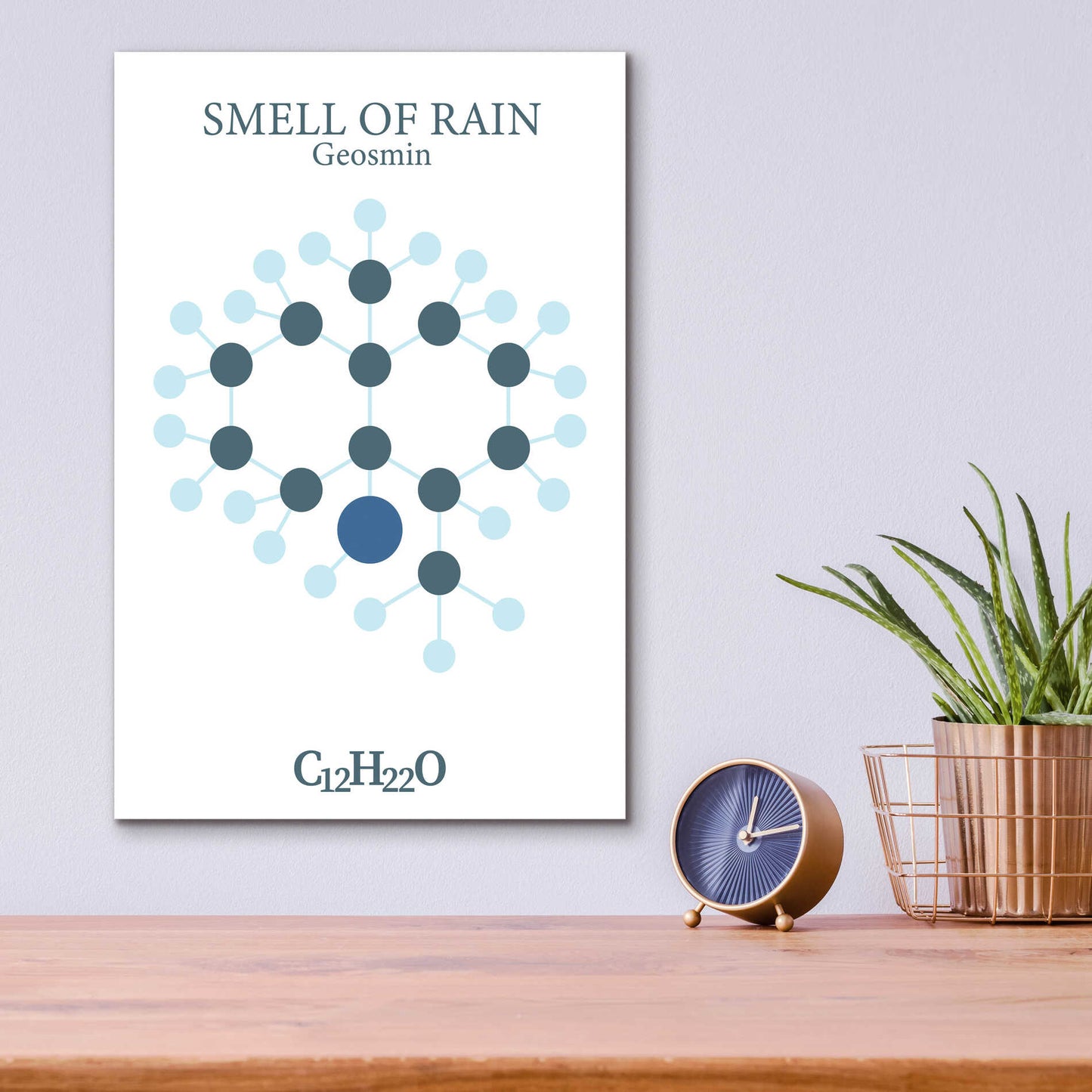 Epic Art 'Smell Of Rain Molecule' by Epic Portfolio, Acrylic Glass Wall Art,12x16