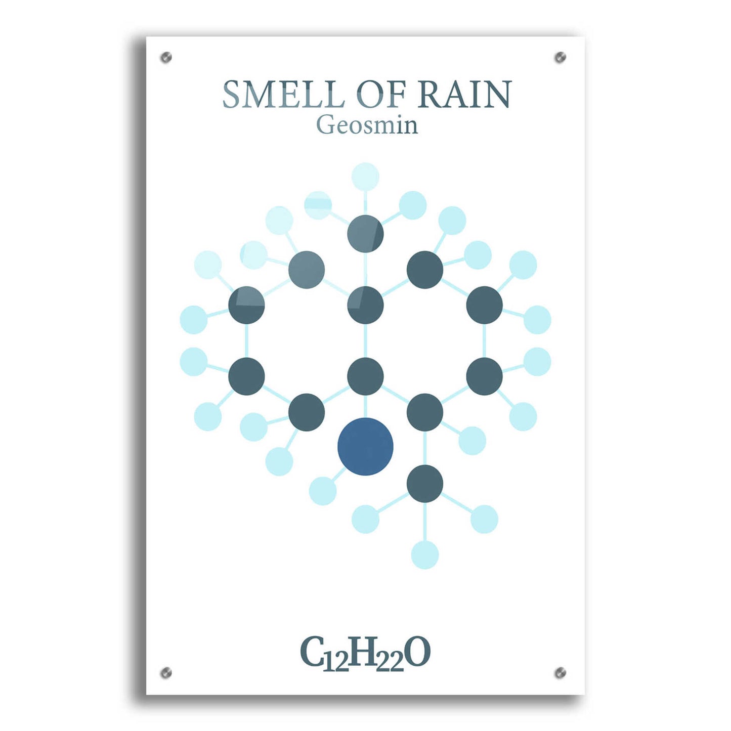 Epic Art 'Smell Of Rain Molecule' by Epic Portfolio, Acrylic Glass Wall Art,24x36