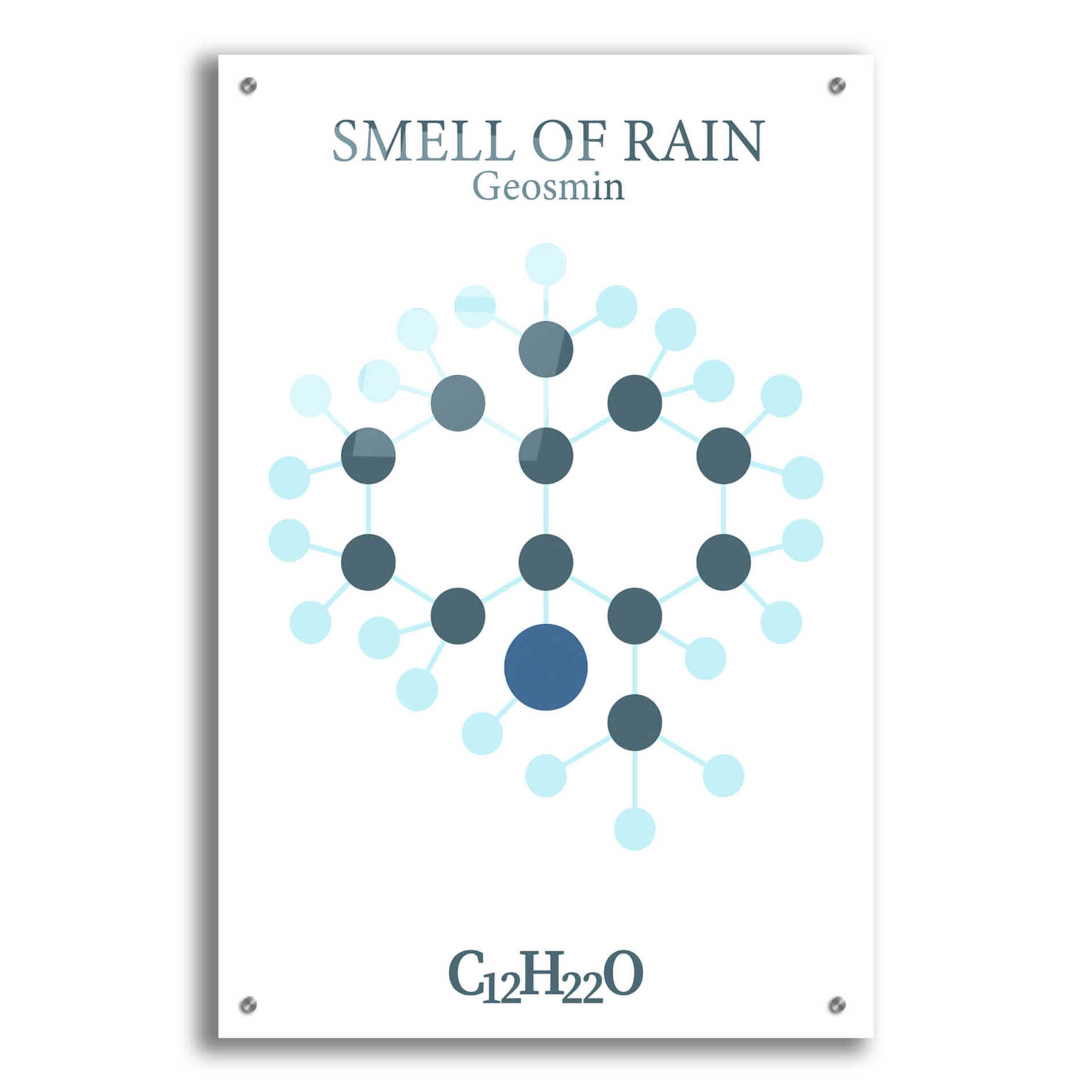 Epic Art 'Smell Of Rain Molecule' by Epic Portfolio, Acrylic Glass Wall Art,24x36