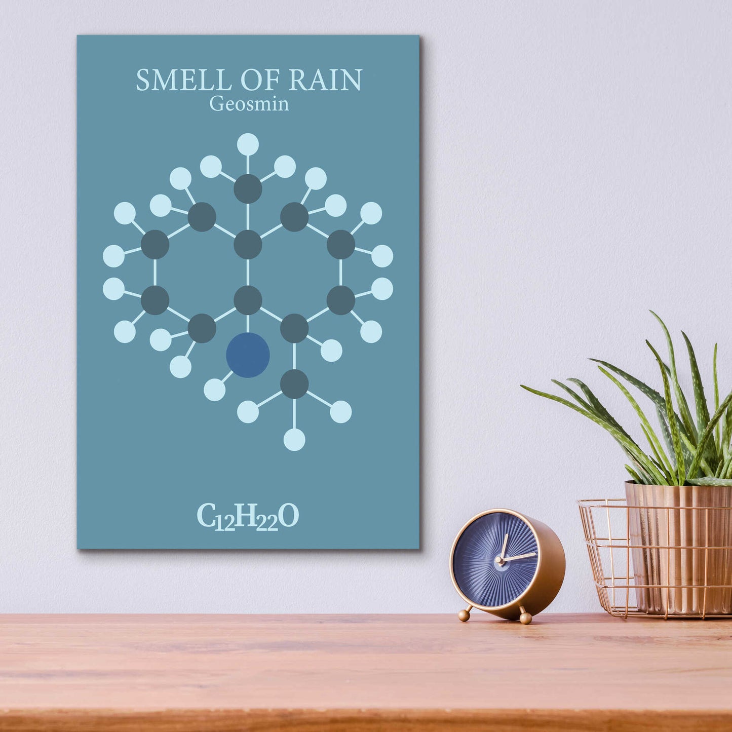 Epic Art 'Smell Of Rain Molecule 2' by Epic Portfolio, Acrylic Glass Wall Art,12x16