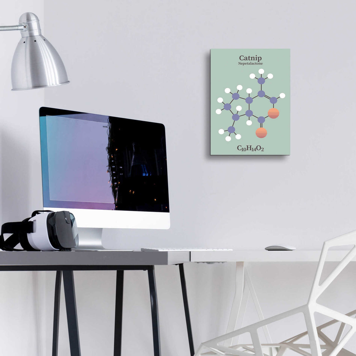 Epic Art 'Catnip Molecule 2' by Epic Portfolio, Acrylic Glass Wall Art,12x16
