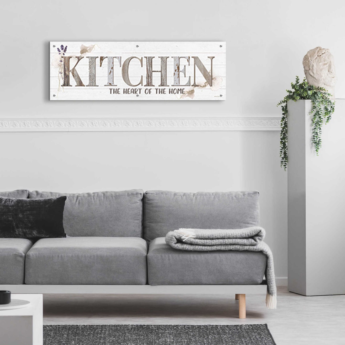 Epic Art 'Kitchen the Heart of the Home' by Susie Boyer, Acrylic Glass Wall Art,48x16