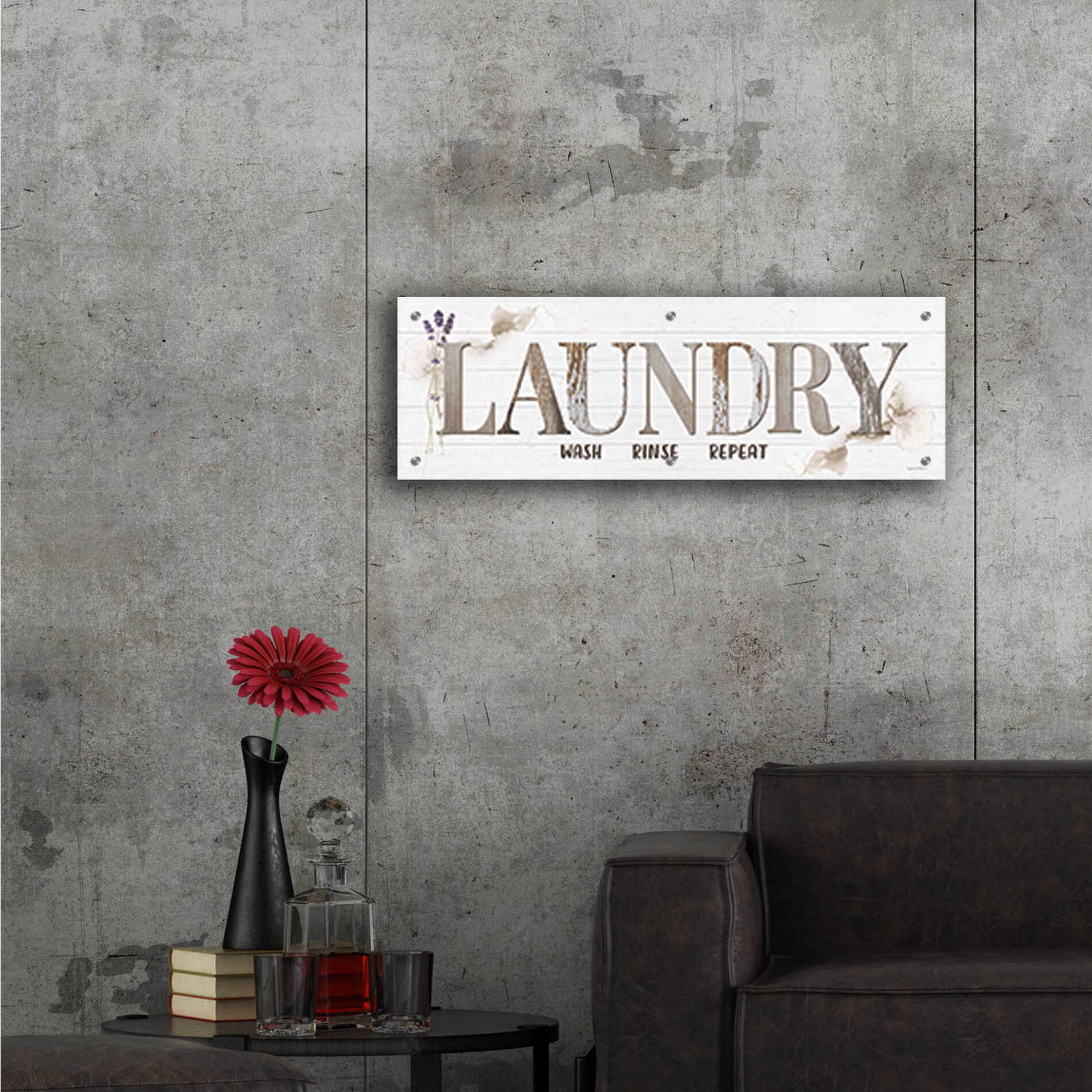 Epic Art 'Laundry' by Susie Boyer, Acrylic Glass Wall Art,36x12