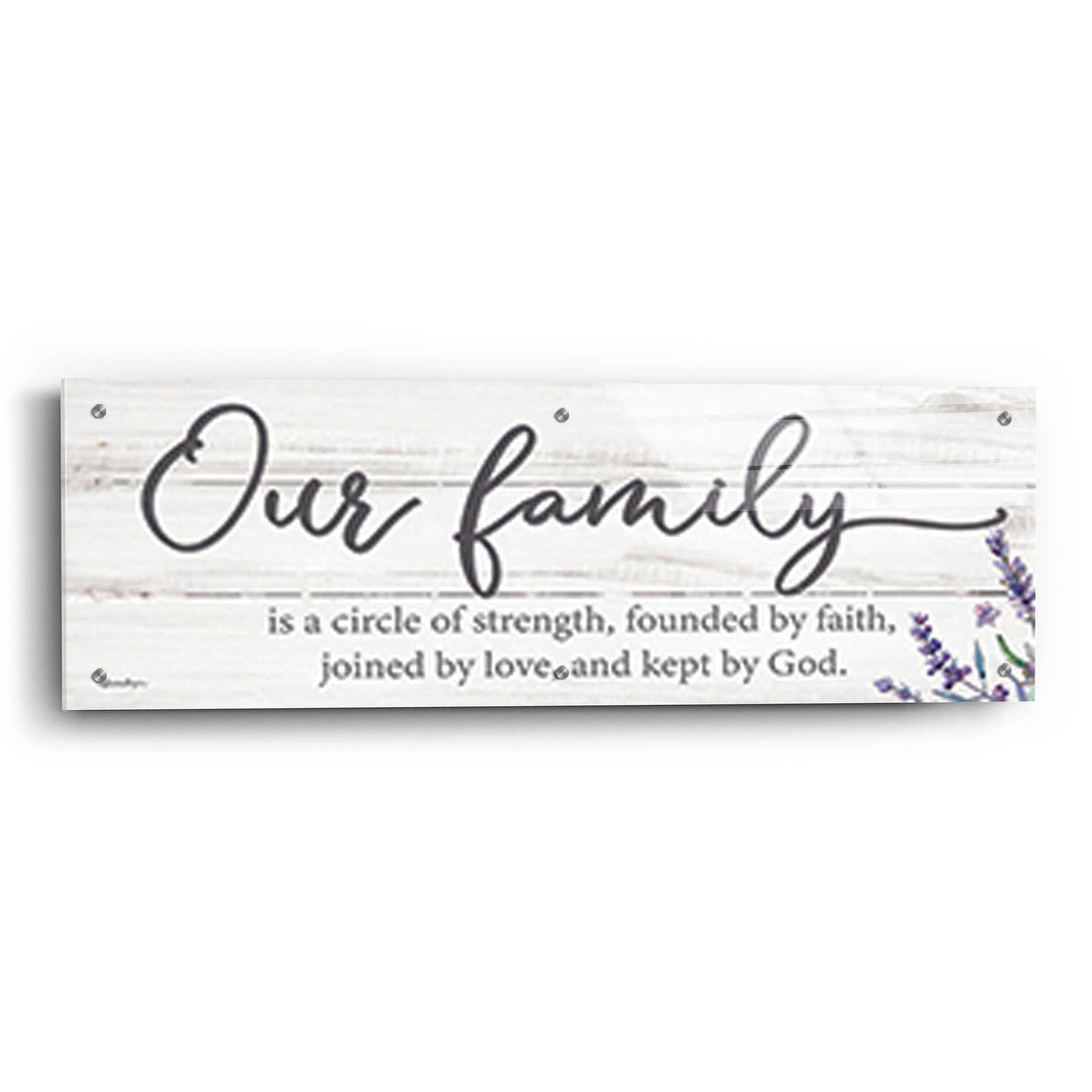 Epic Art 'Our Family' by Susie Boyer, Acrylic Glass Wall Art,36x12