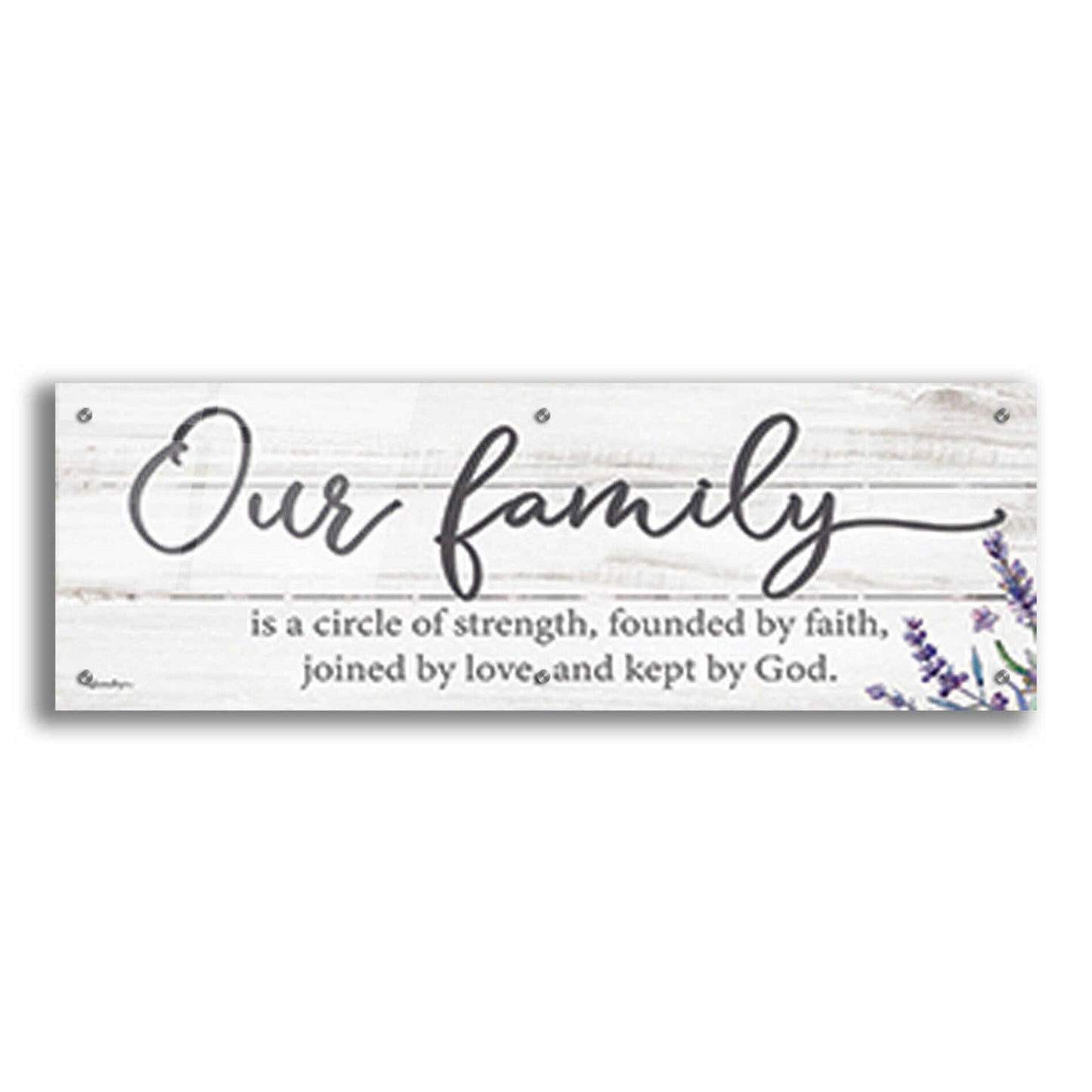 Epic Art 'Our Family' by Susie Boyer, Acrylic Glass Wall Art,36x12