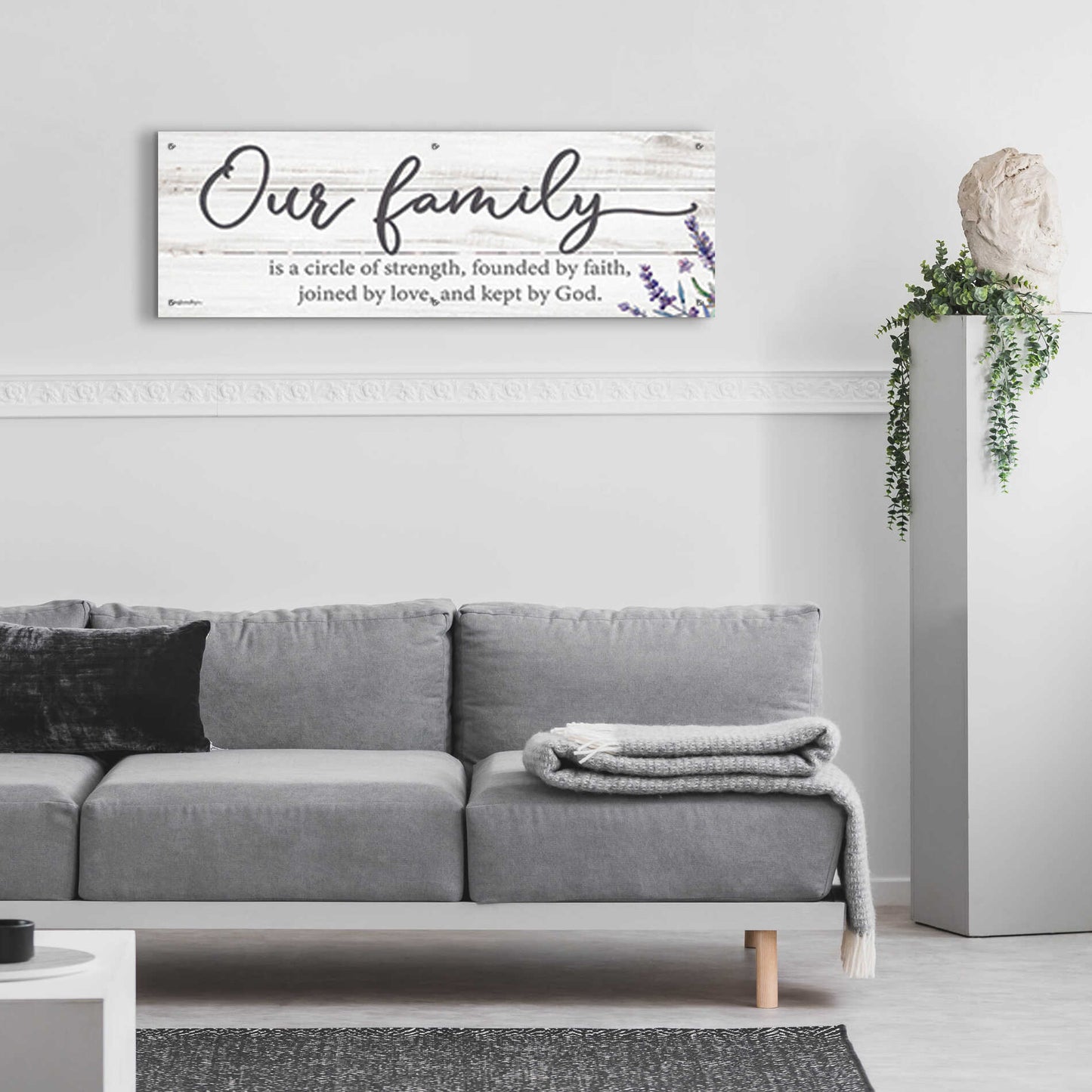 Epic Art 'Our Family' by Susie Boyer, Acrylic Glass Wall Art,48x16